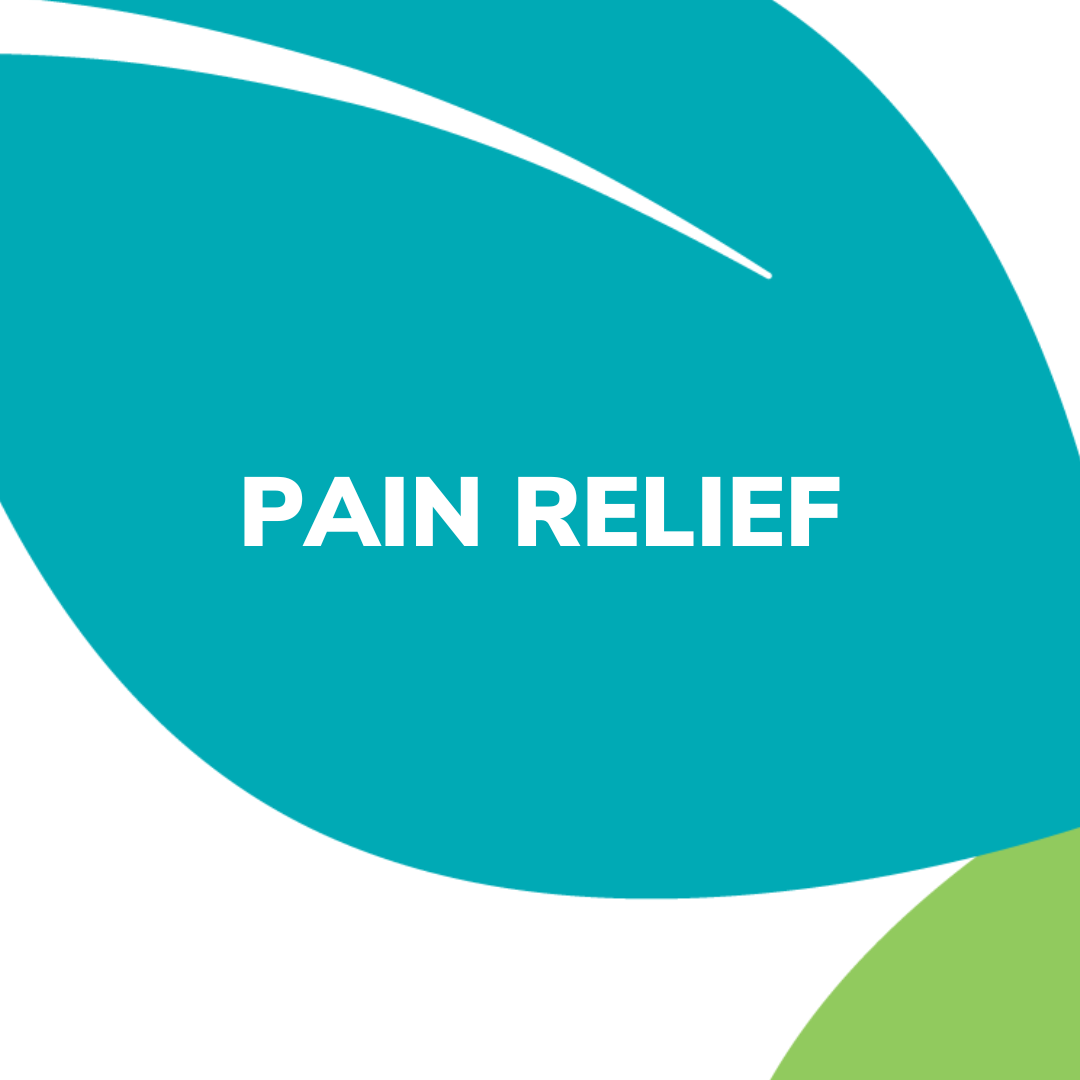 graphic element for pain relief therapies by Total Health Orange