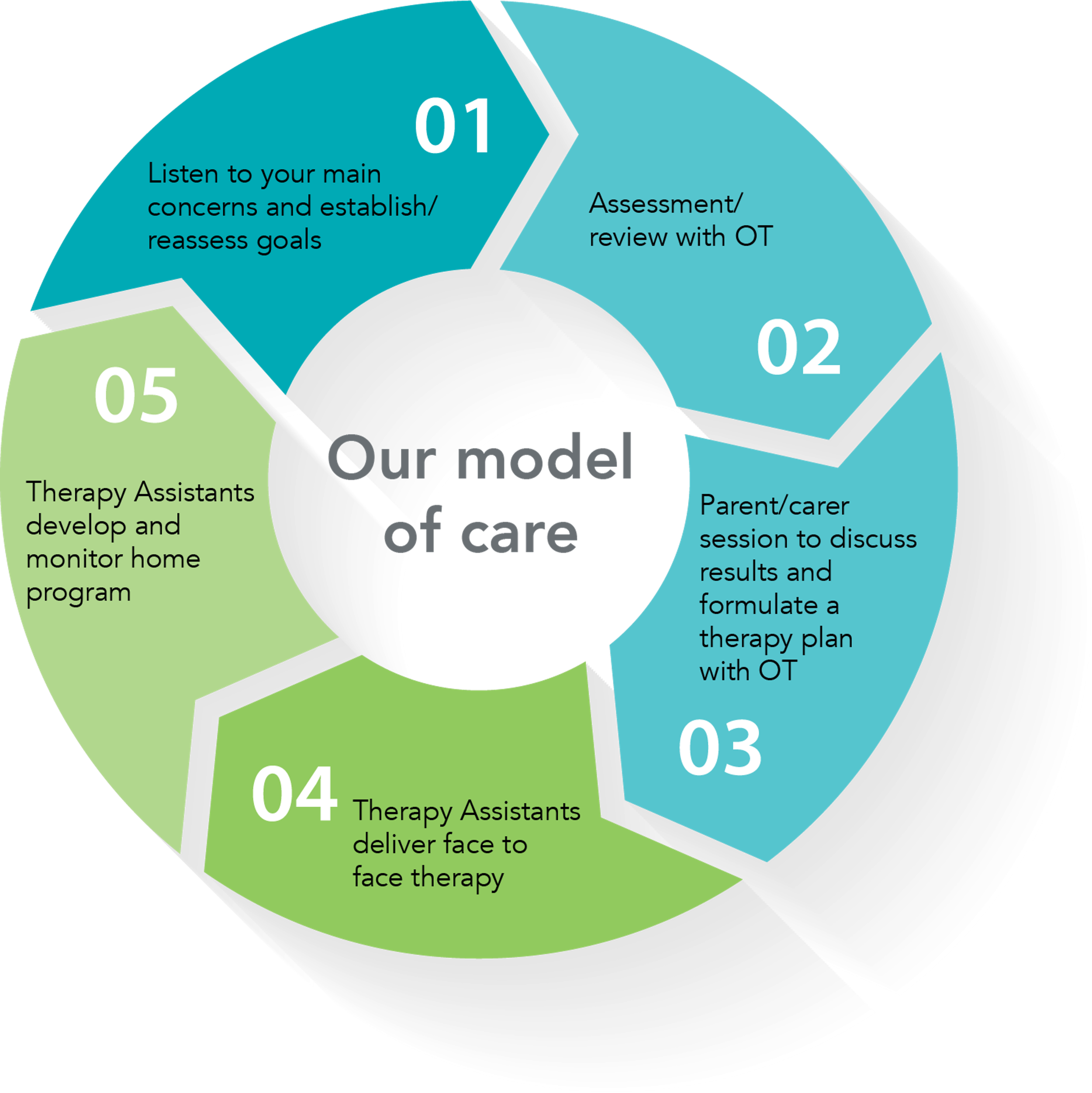 graphic illustration of our model of care at Total Health Orange