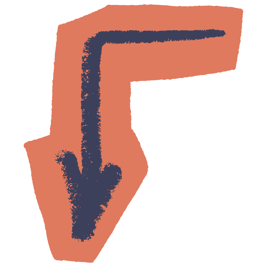 Digital illustration of the shape of the state of Arkansas with a downward arrow inside.