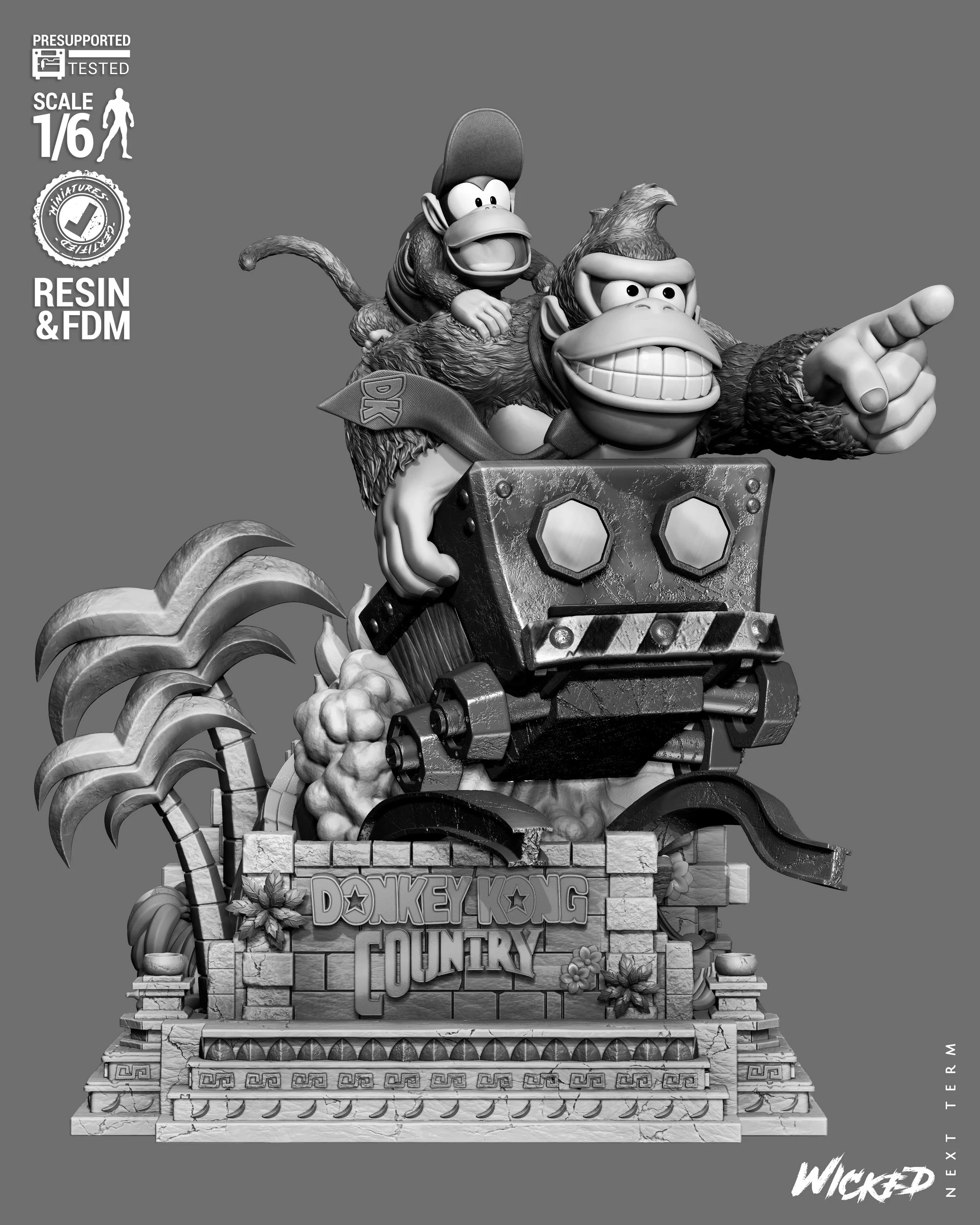 Donkey Kong - Donkey & Diddy Diorama