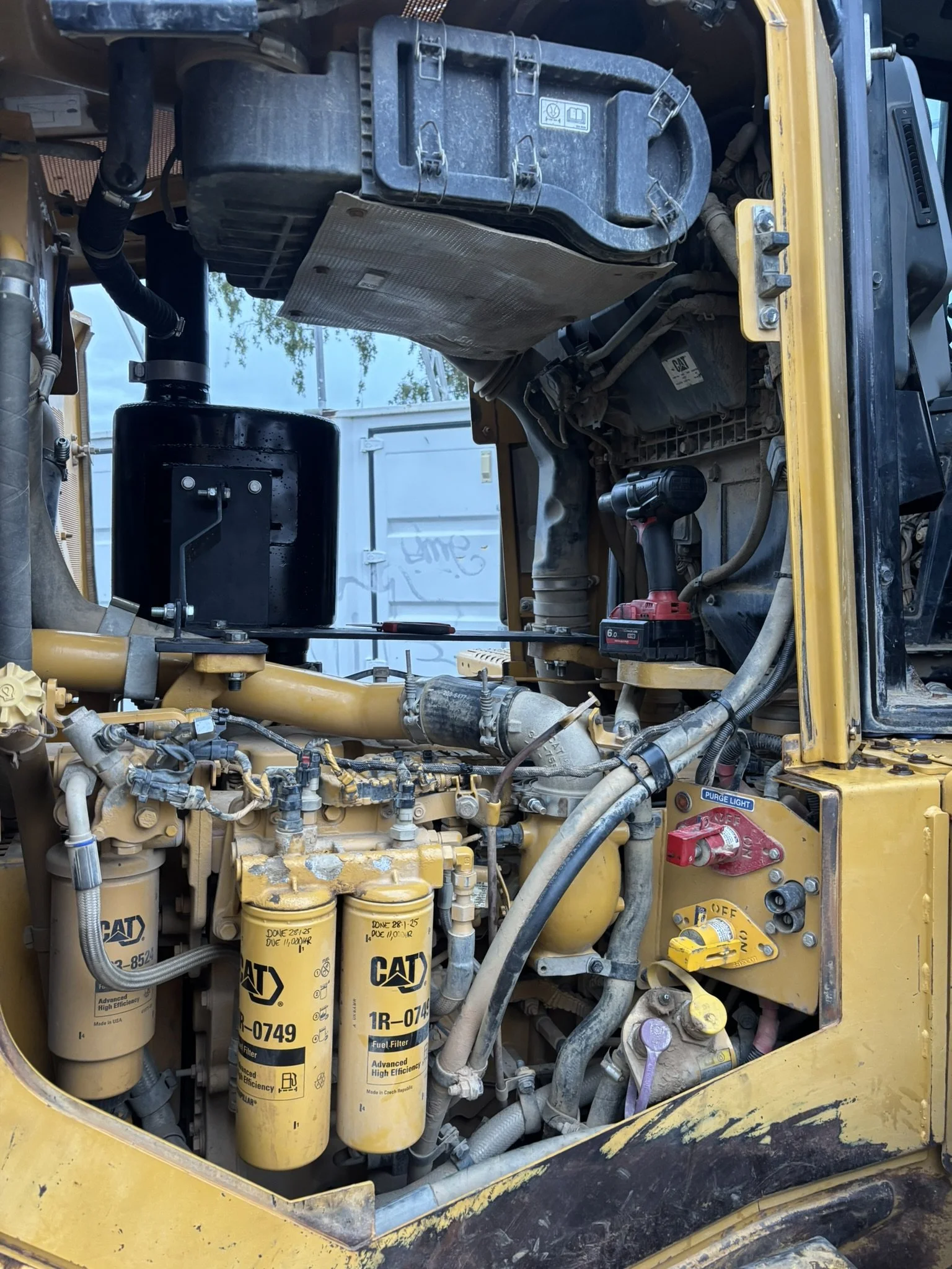 heavy machinery engine compartment