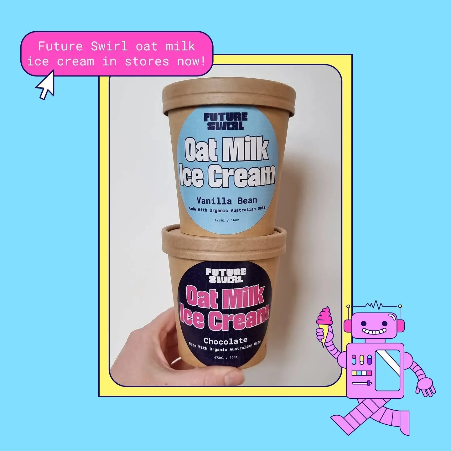 The moment we've all been waiting for! Future Swirl oat milk ice cream is now available in Canberra 🍦🍦🍦

Made in Canberra with organic Australian oats, our oat milk ice cream is available in vanilla and chocolate... with more flavours to come.

Yo