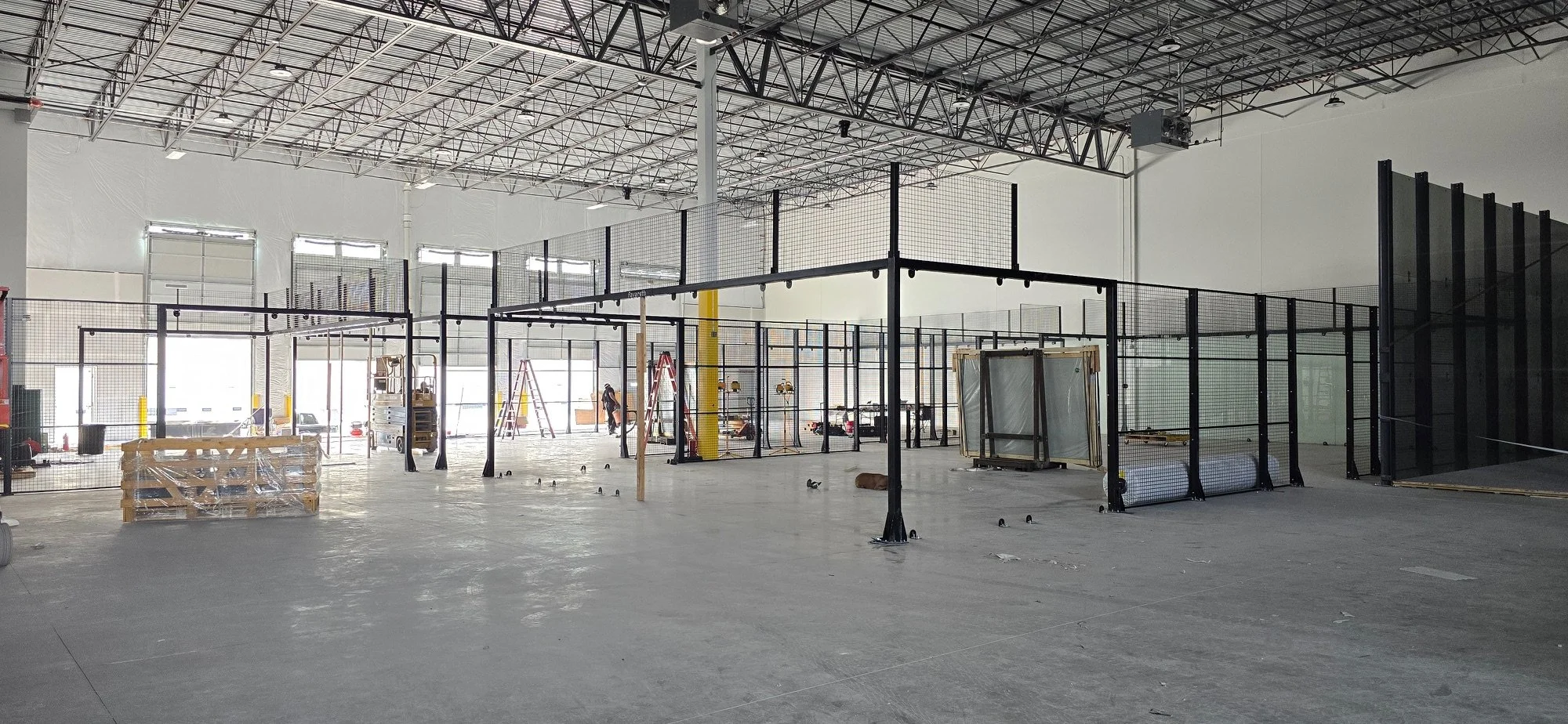 padel court frames go up