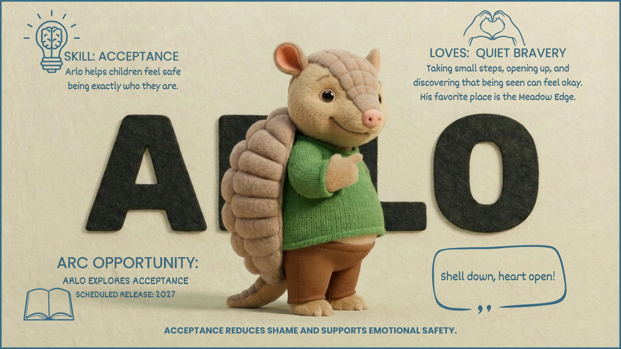 Arlo The Accepting Armadillo