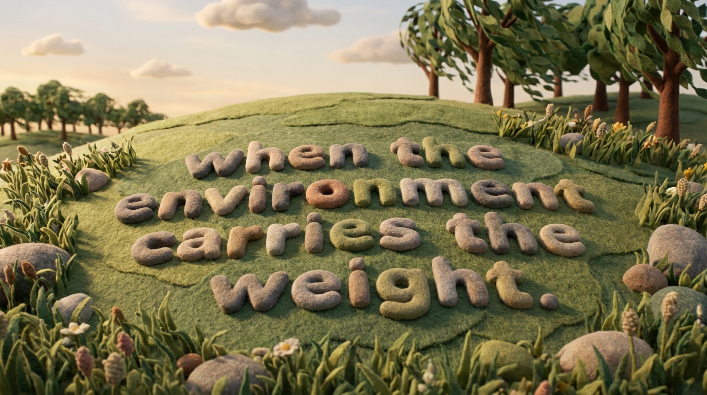 When the Environment Carries the Weight