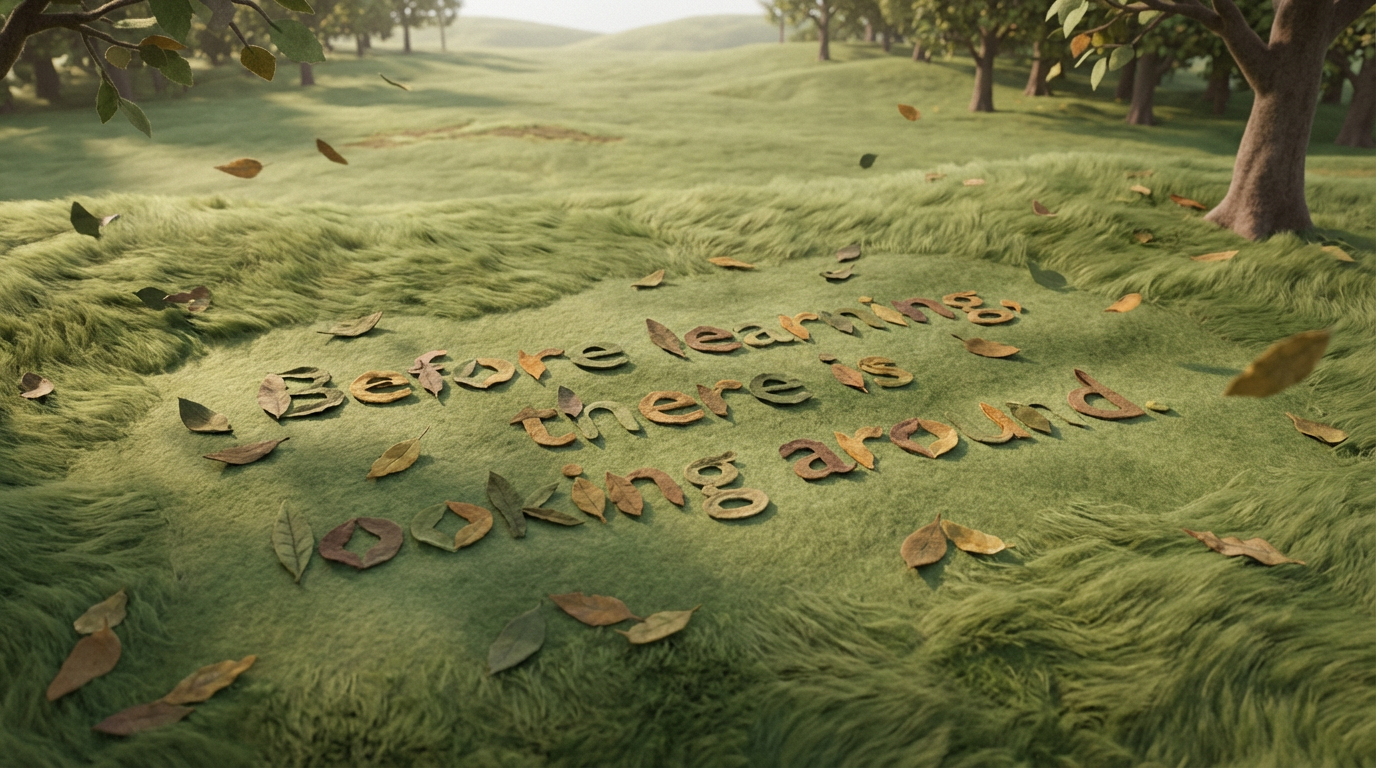 Before learning, there is looking around.