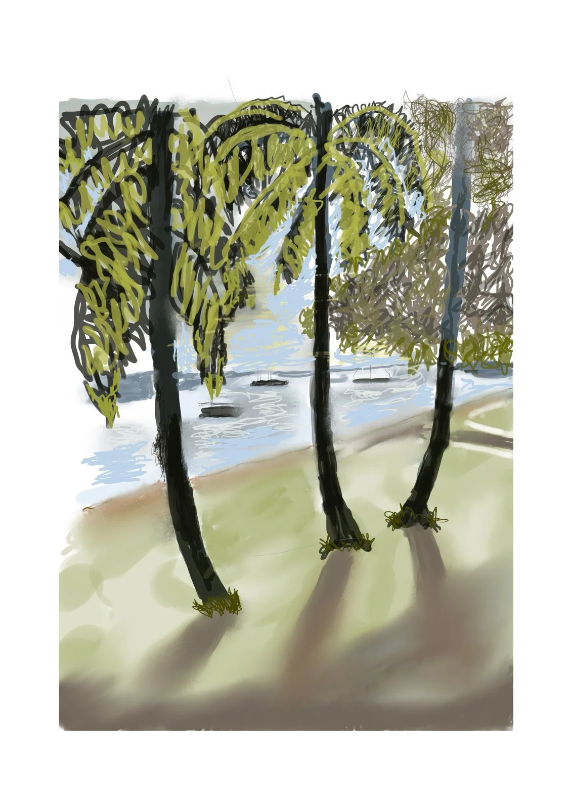“Noosaville” - 60X42cm, Hand painted Digital Oil