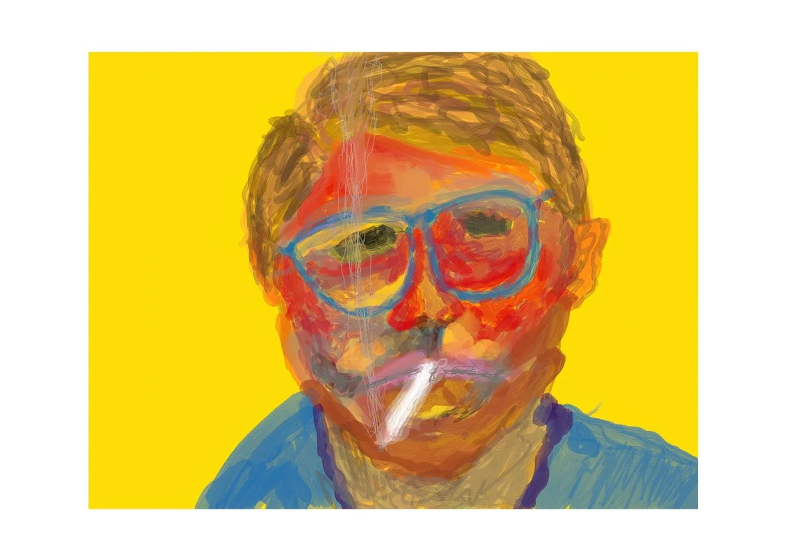 “Smokin’ - 20x30cm, Hand Painted Digital Acrylic
