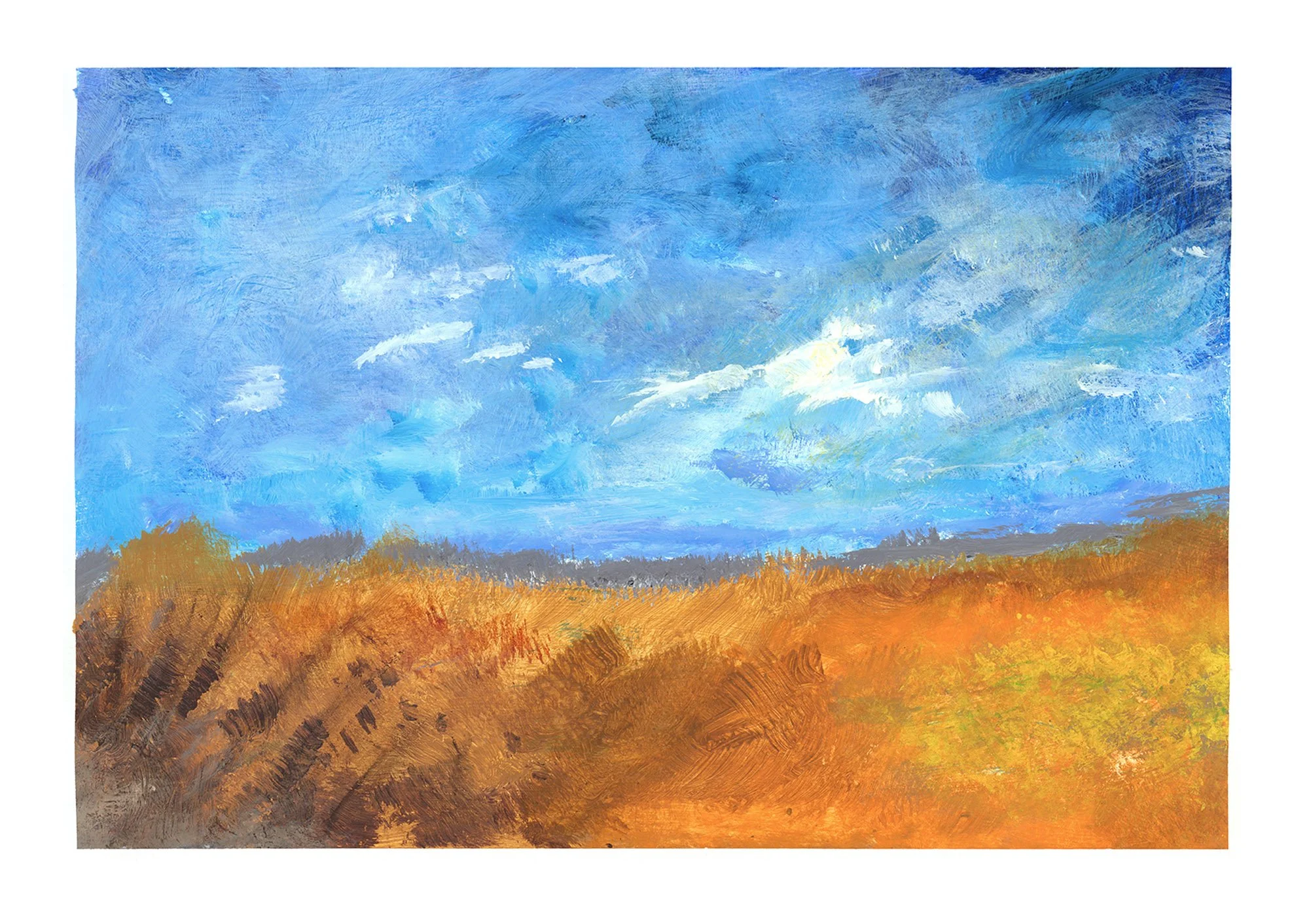 “High Plains III” - 40cm X 30 cm, Acrylic on Paper