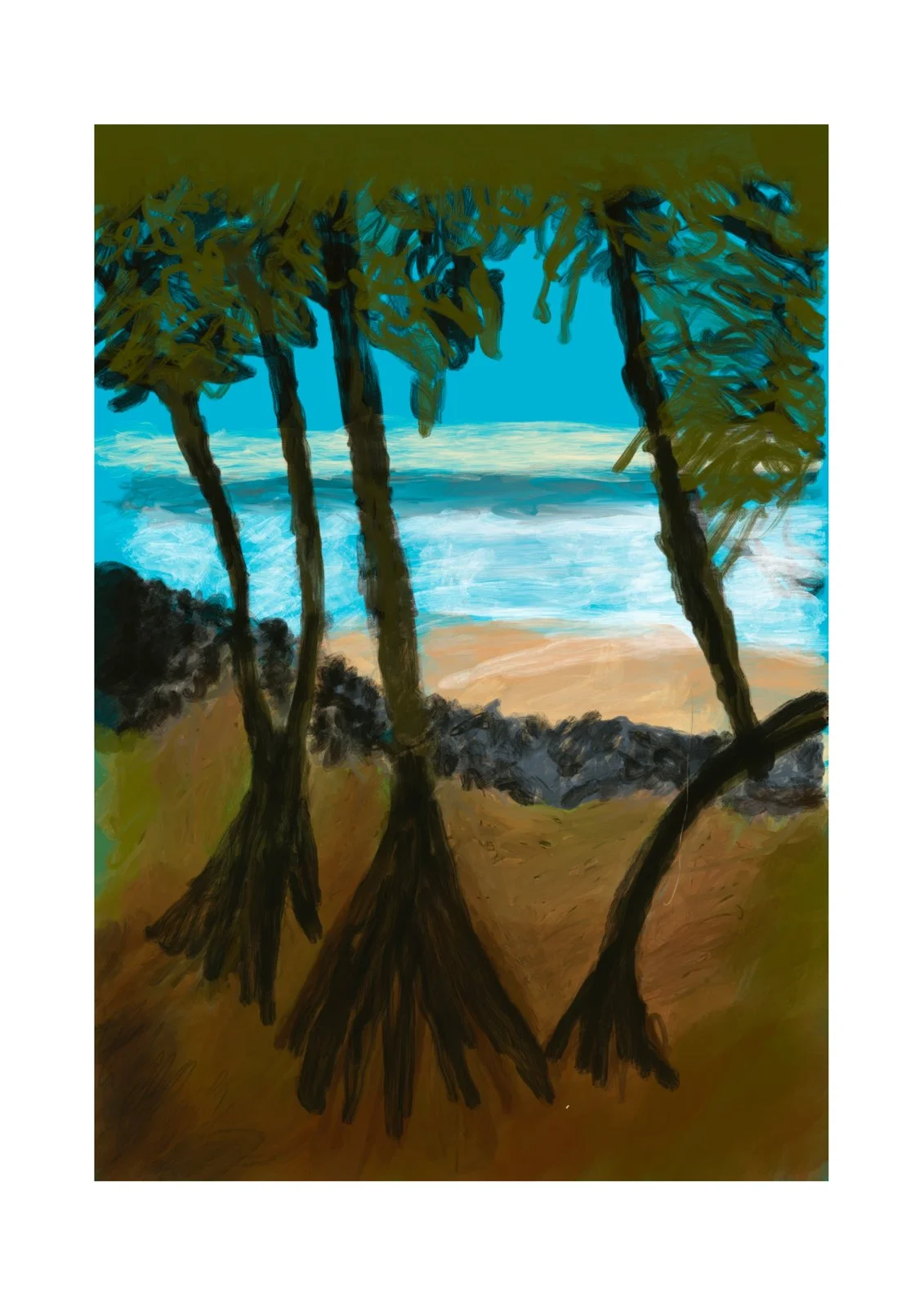“Noosa Surf” - 60X84cm, 12 colour Giclee Print on canvas