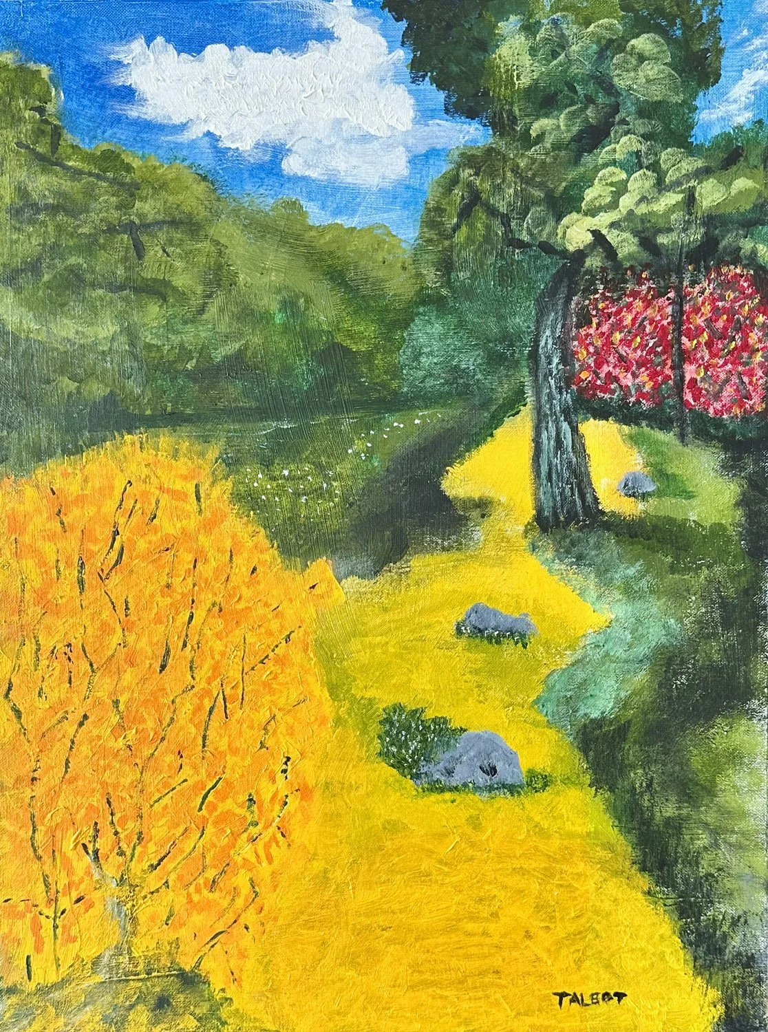 "Autumn Trail Japan" - 600x420 cm, Acrylic on canvas