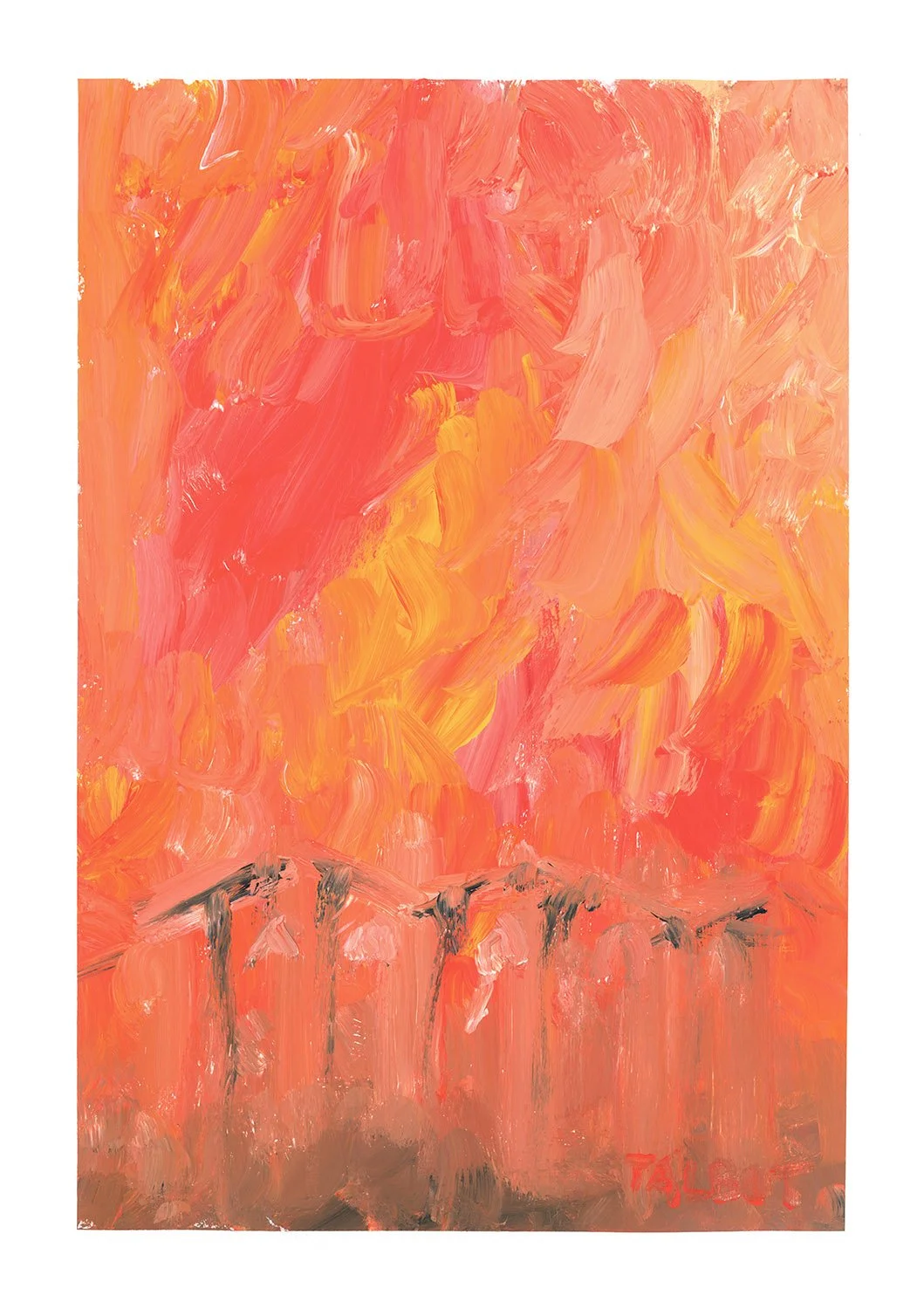 “Notre Dame” - 40X30 cm, Acrylic on Paper