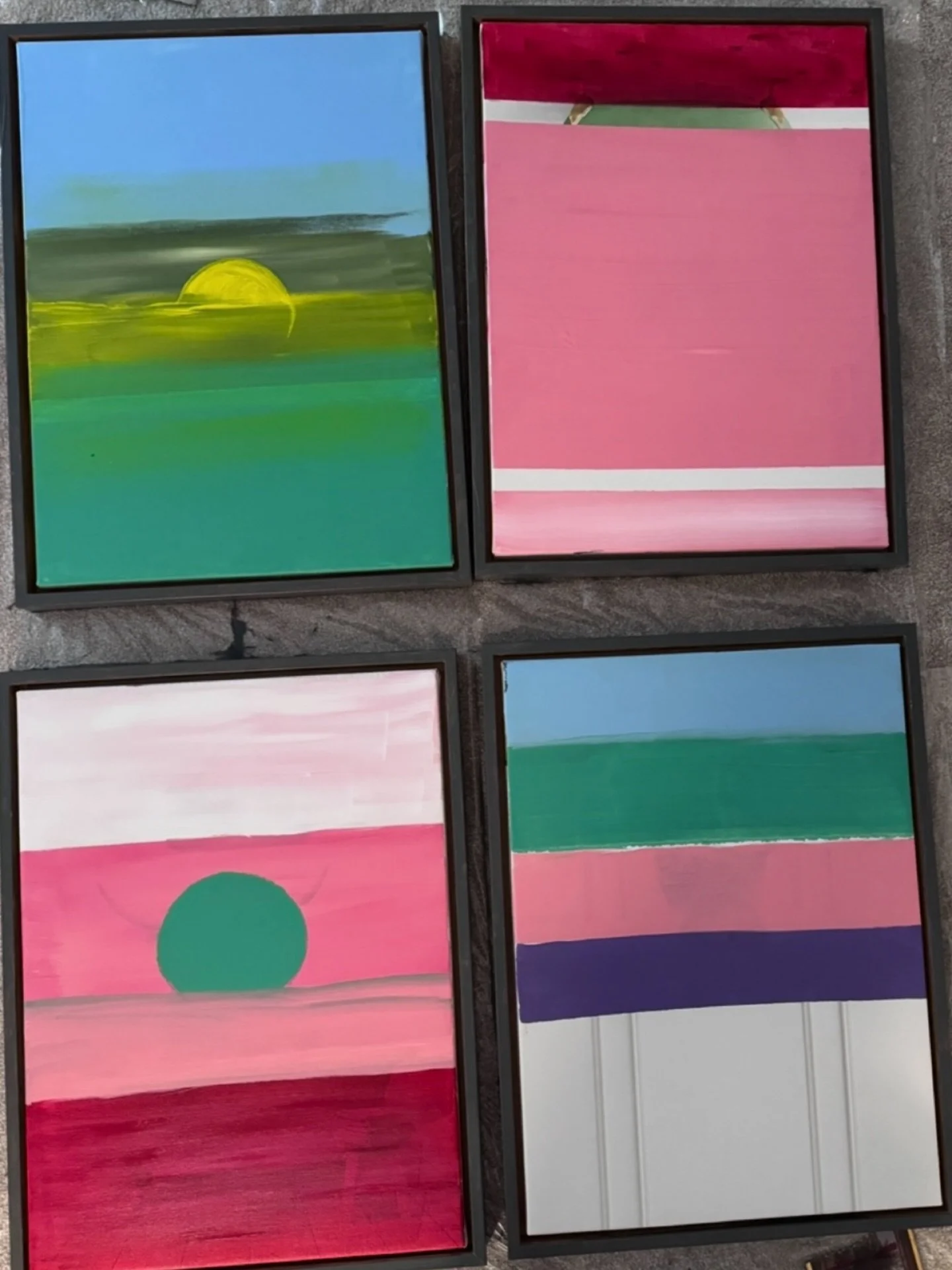 I followed the sun as it set, letting the colors guide my brush&hellip; ☀️ #StudioSarahEliz