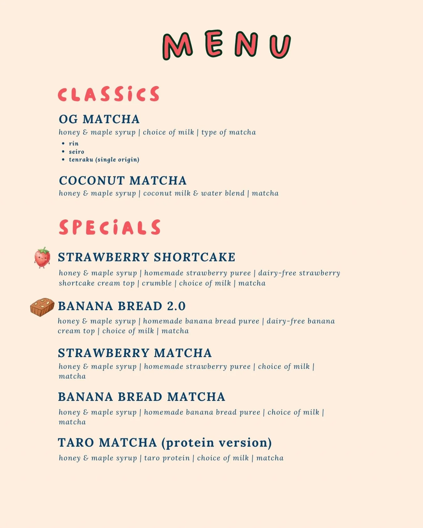 pre orders for this Saturday are open! You can book through the link in my bio.

&amp; here&rsquo;s the menu 🍓🍌

pur&eacute;es are homemade and cream tops are dairy free 🥰

note: pre-orders will close Friday noon so that I&rsquo;ll have time to pr