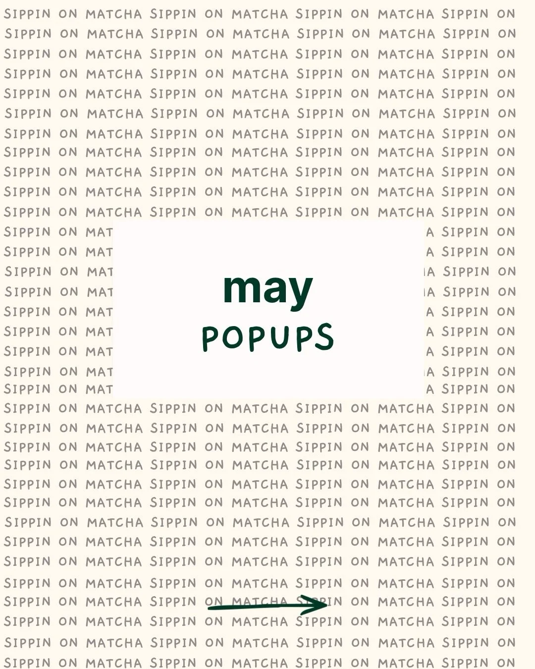 MAY POPUPS starting from this weekend 🫶🏼

been a hot minute since I did a market so am v excited to be back! Not to mention pottery &amp; matcha is back too!!! 🧡🤗 &amp; potentially second round of matcha pickups ?! Weeee it&rsquo;s gonna be a fun
