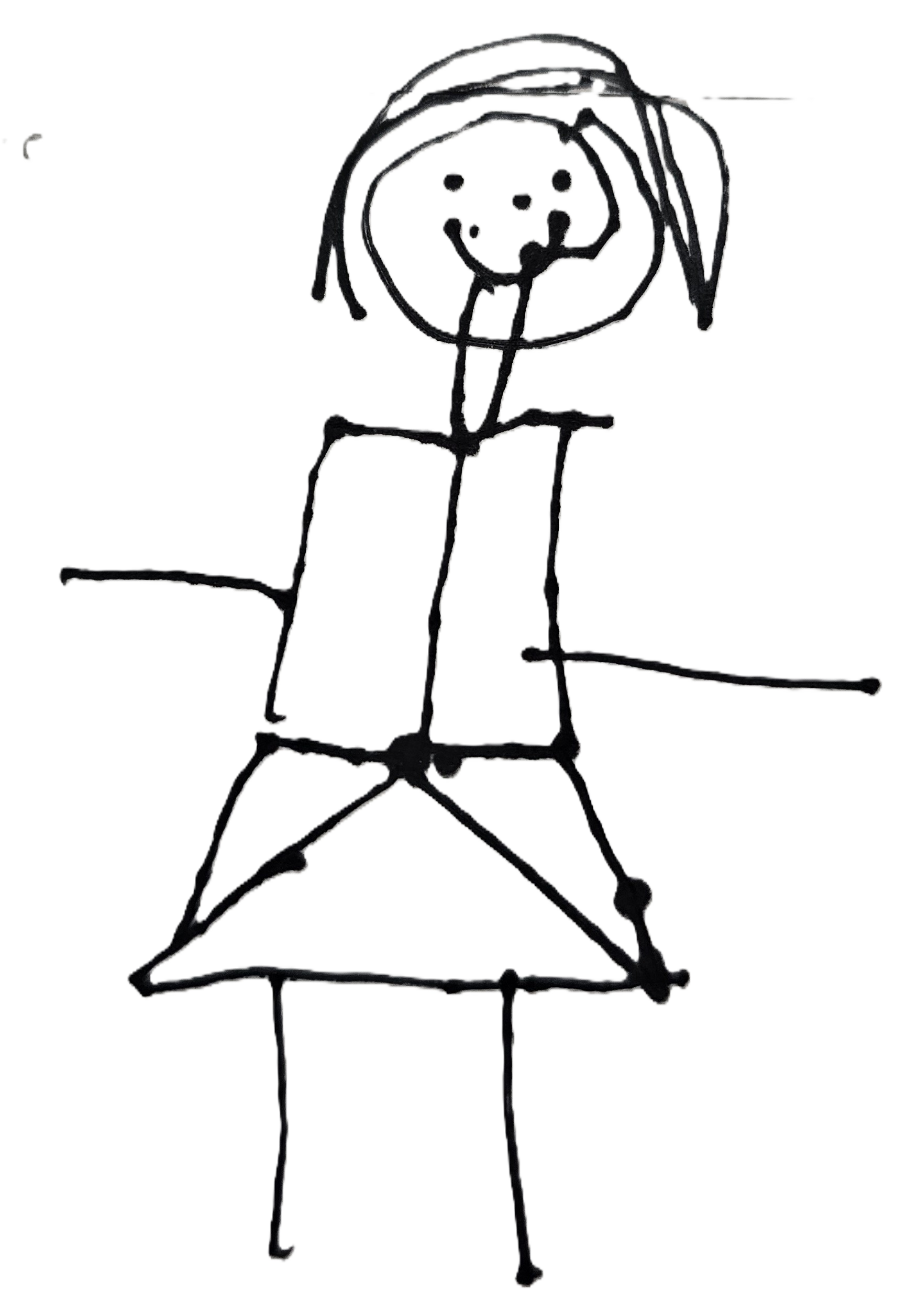 Child's drawing of Maddie Ryder, Assistant Educator at South West Rocks Preschool
