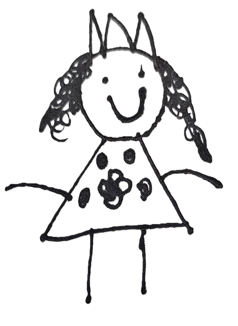 Child's drawing of Chelsea Partridge, Assistant Educator at South West Rocks Preschool