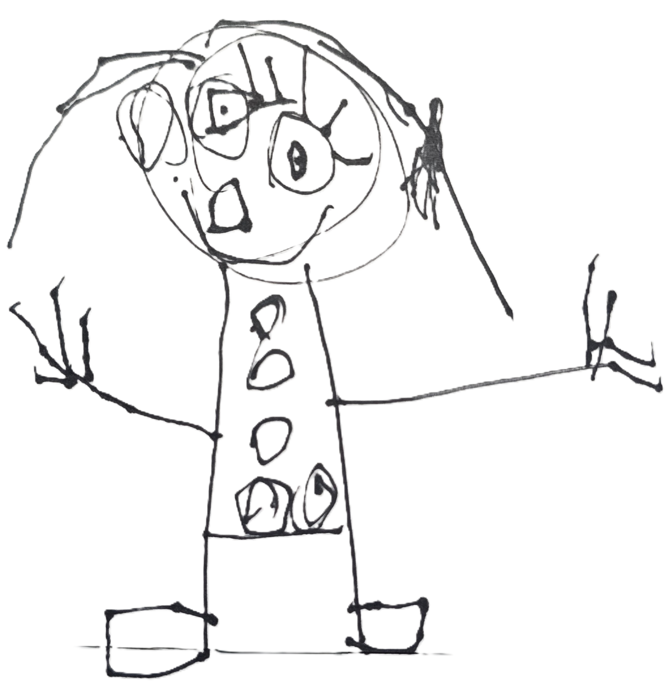 Child's drawing of Kirren Forster, Assistant Educator at South West Rocks Preschool