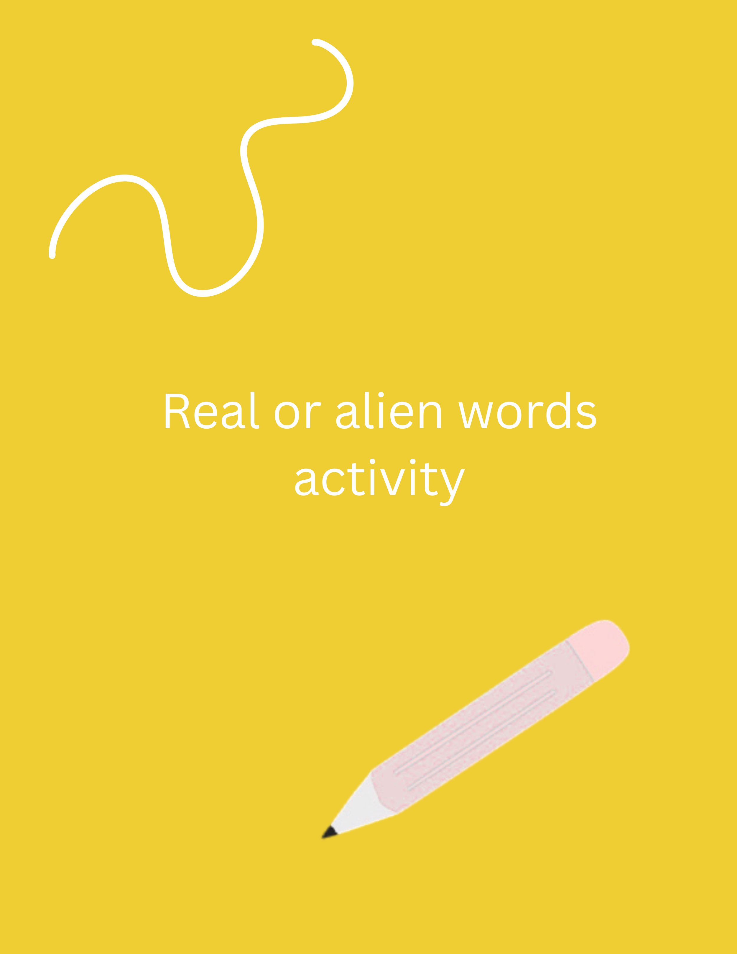 Real or Alien words activity