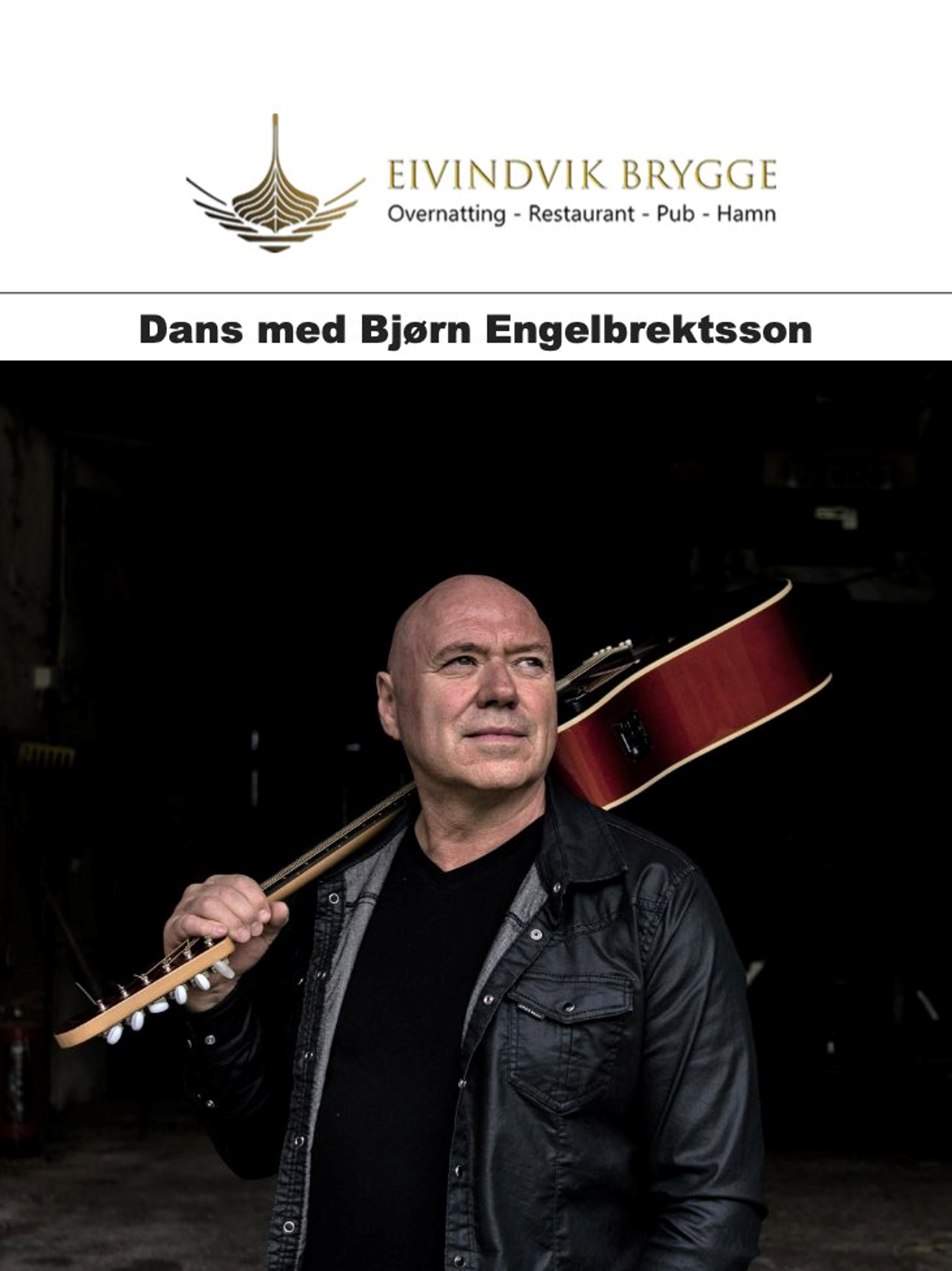 Trubadur på Eivindvik brygge laurdag 12. august