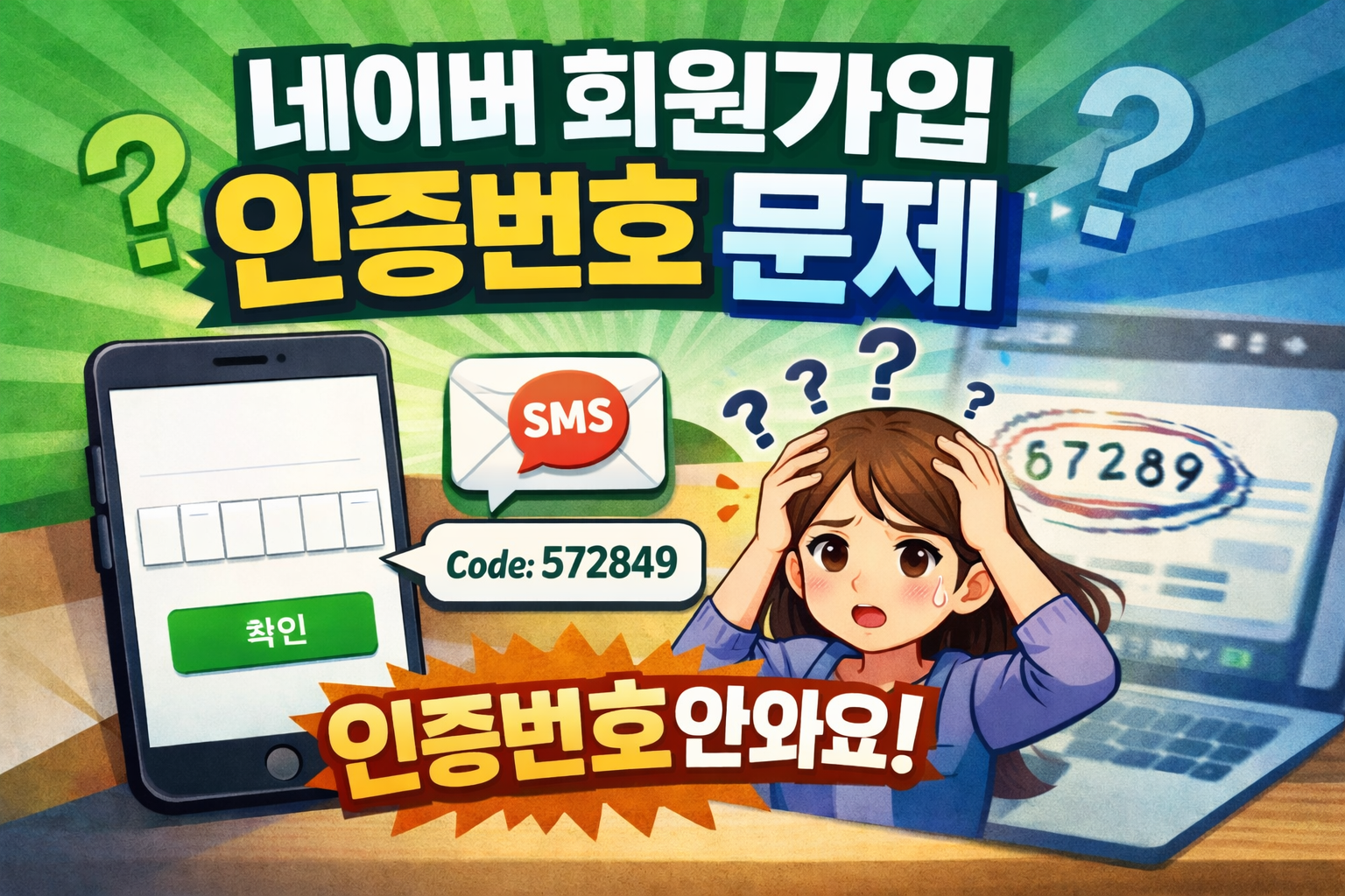 네이버 회원가입 인증번호 문제 해결하기