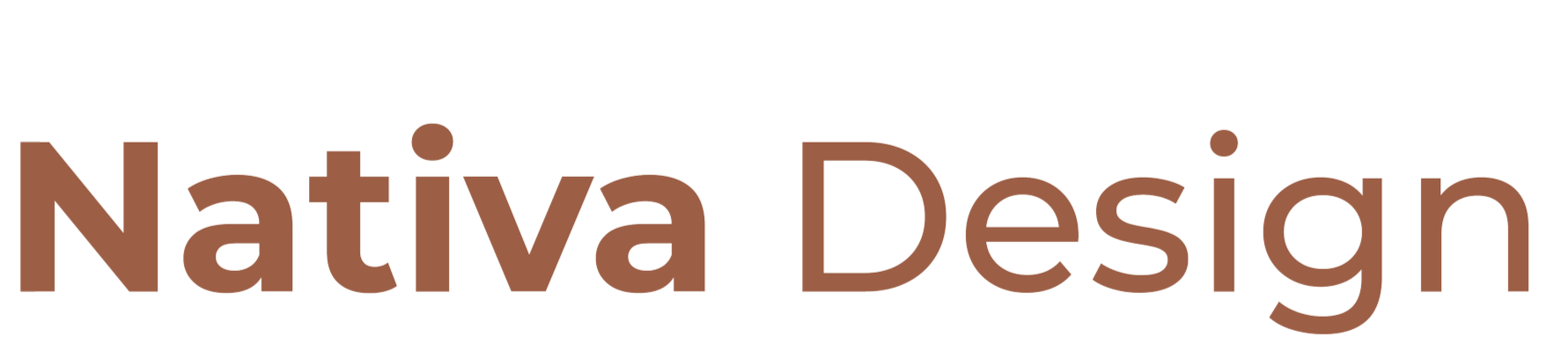 Texto en color marrón que dice 'Nativa Design'.