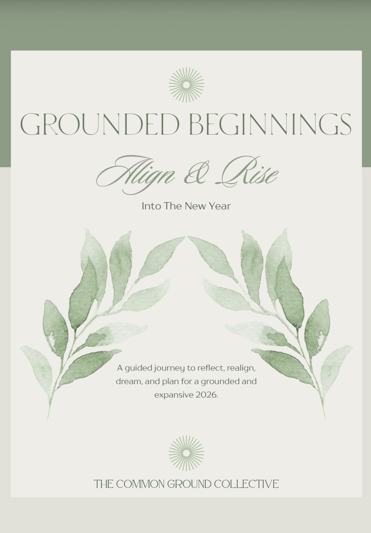 Grounded Beginnings Workbook