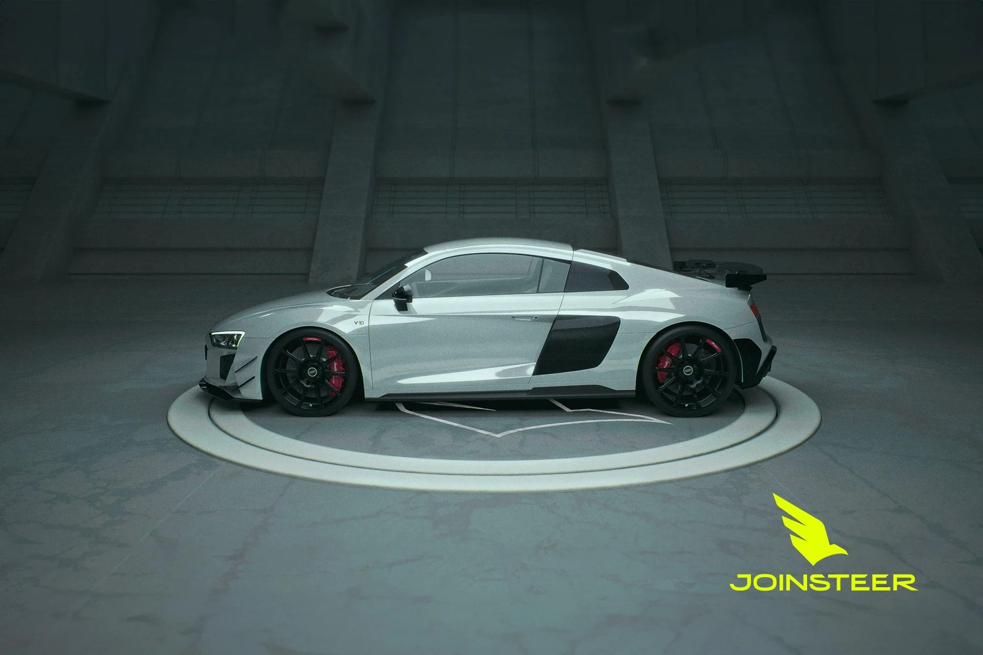 Image d'une Audi issue de l'animation d'arrivée sur la marketplace de JOINSTEER.