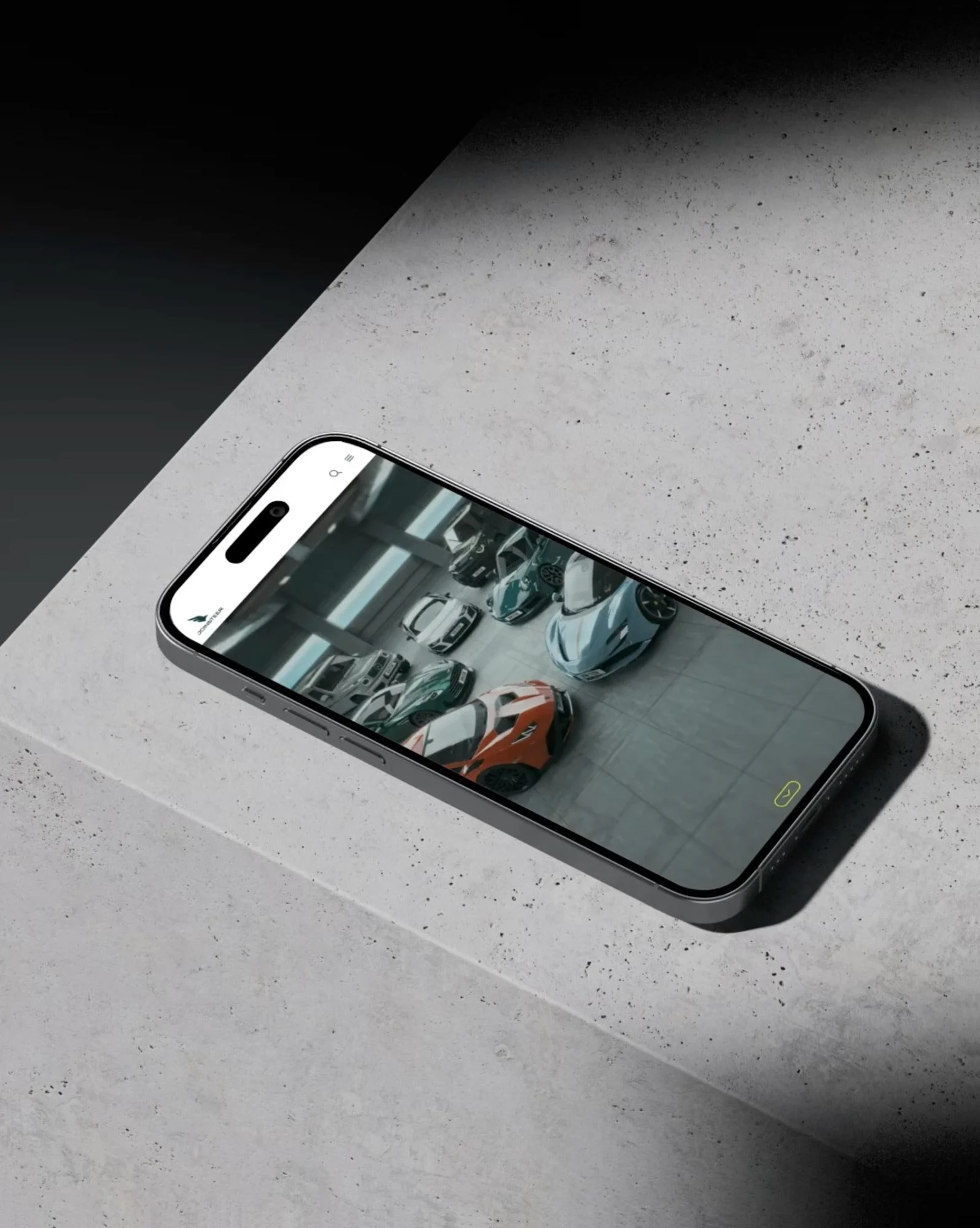 Un smartphone affichant une image JOINSTEER.