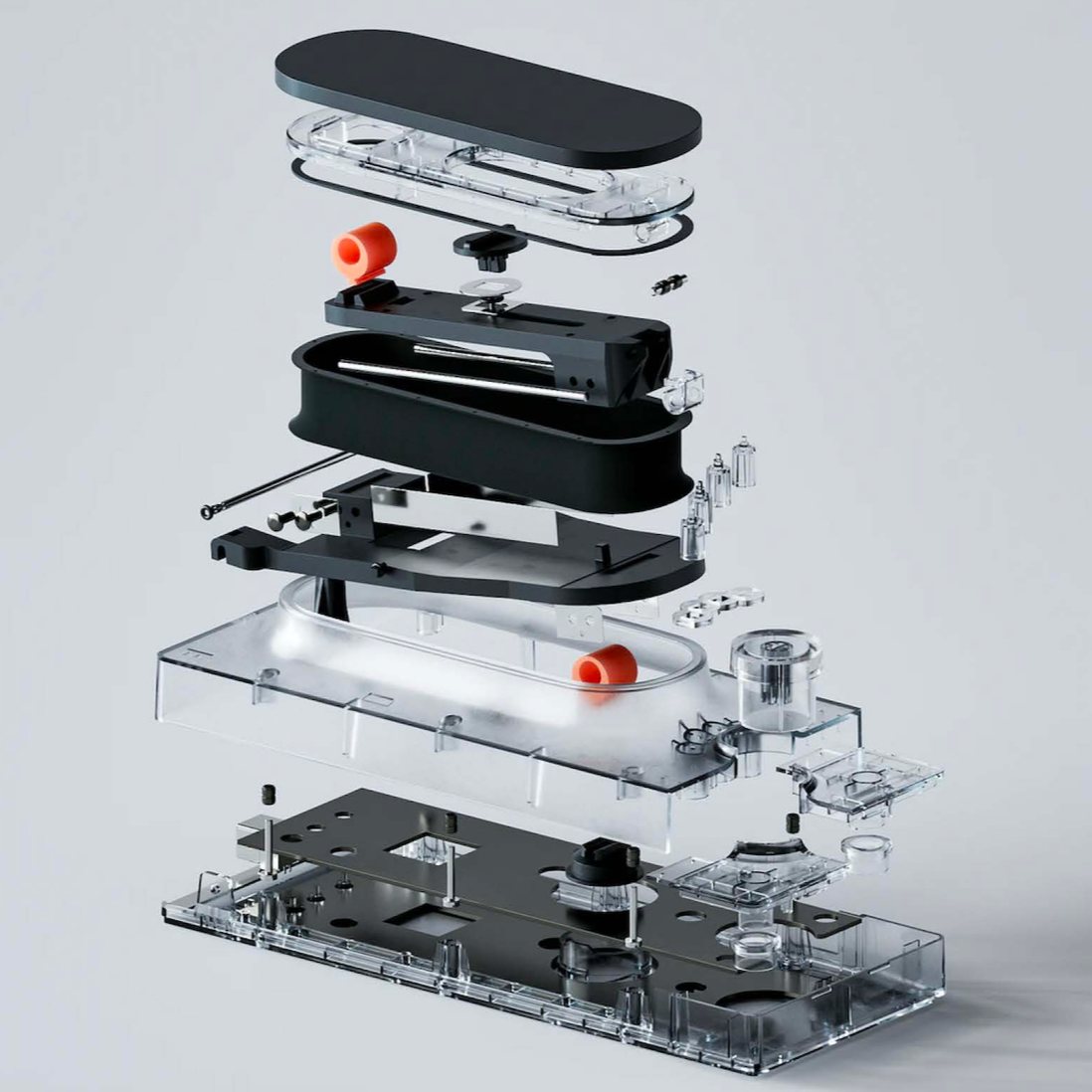 Vue éclatée d'un appareil électronique fabriqué par ALTYOR.