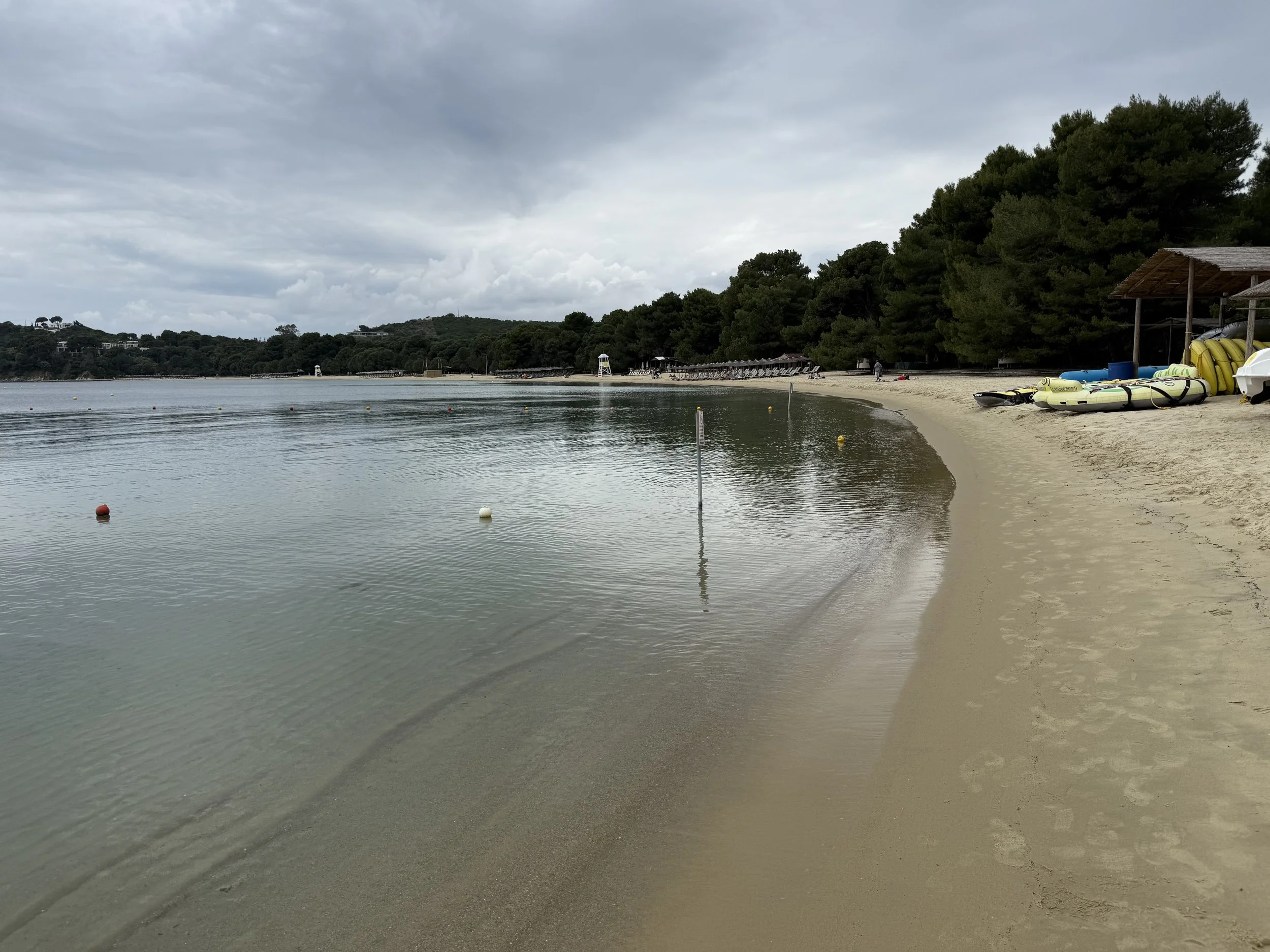 a quiet day at koukounaries