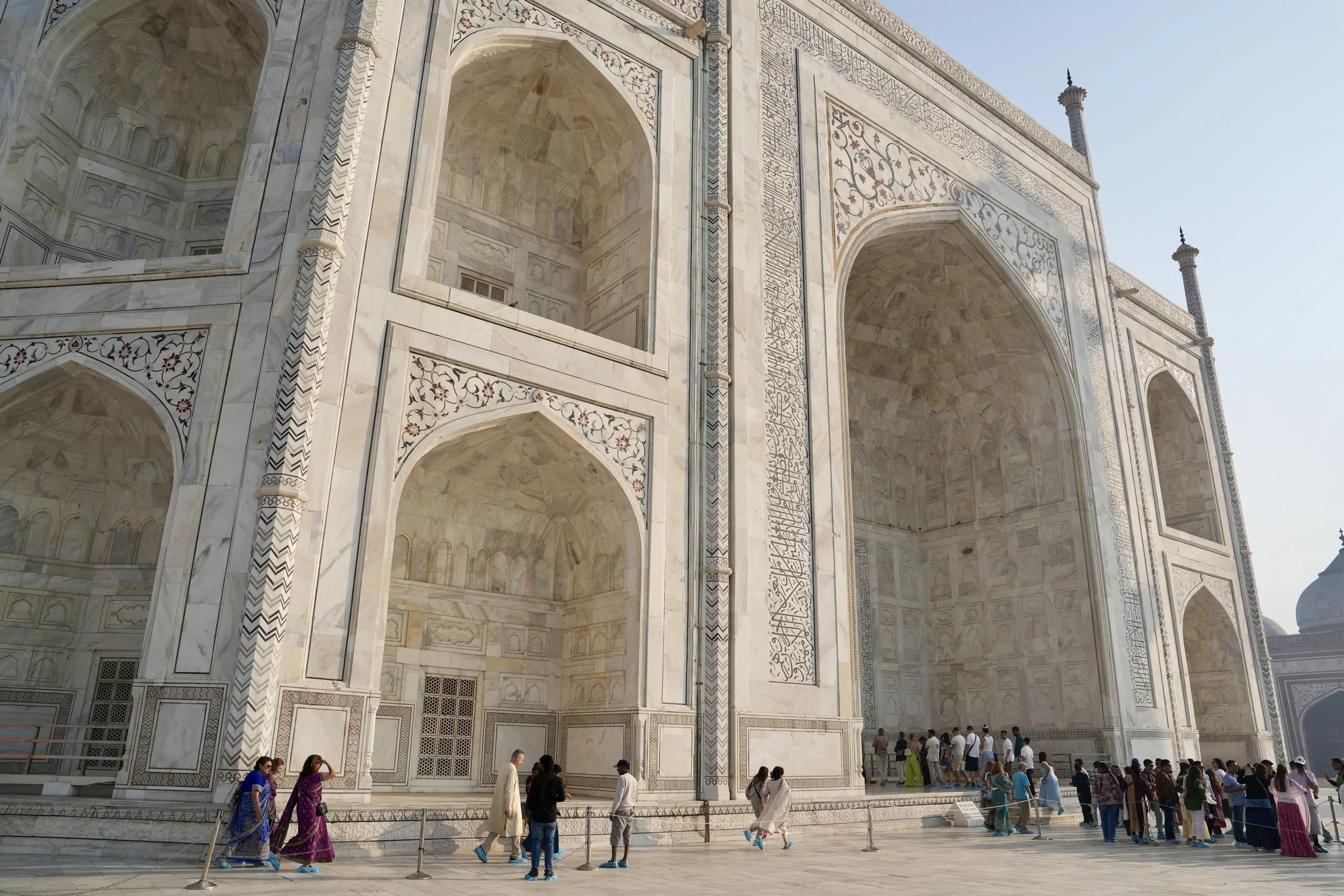 The Taj Mahal mausoleum in Agra, India
