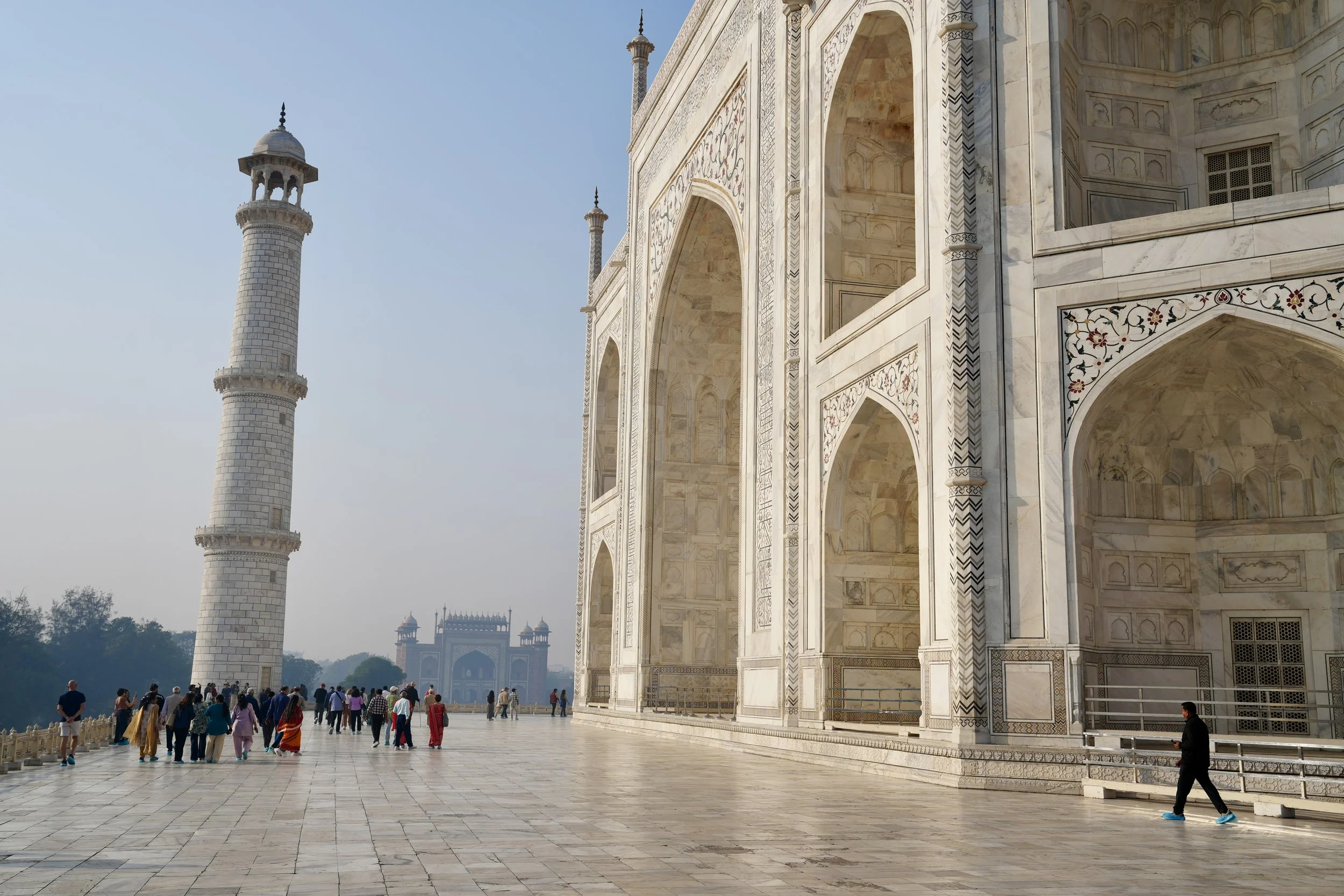 The Taj Mahal mausoleum in Agra, India