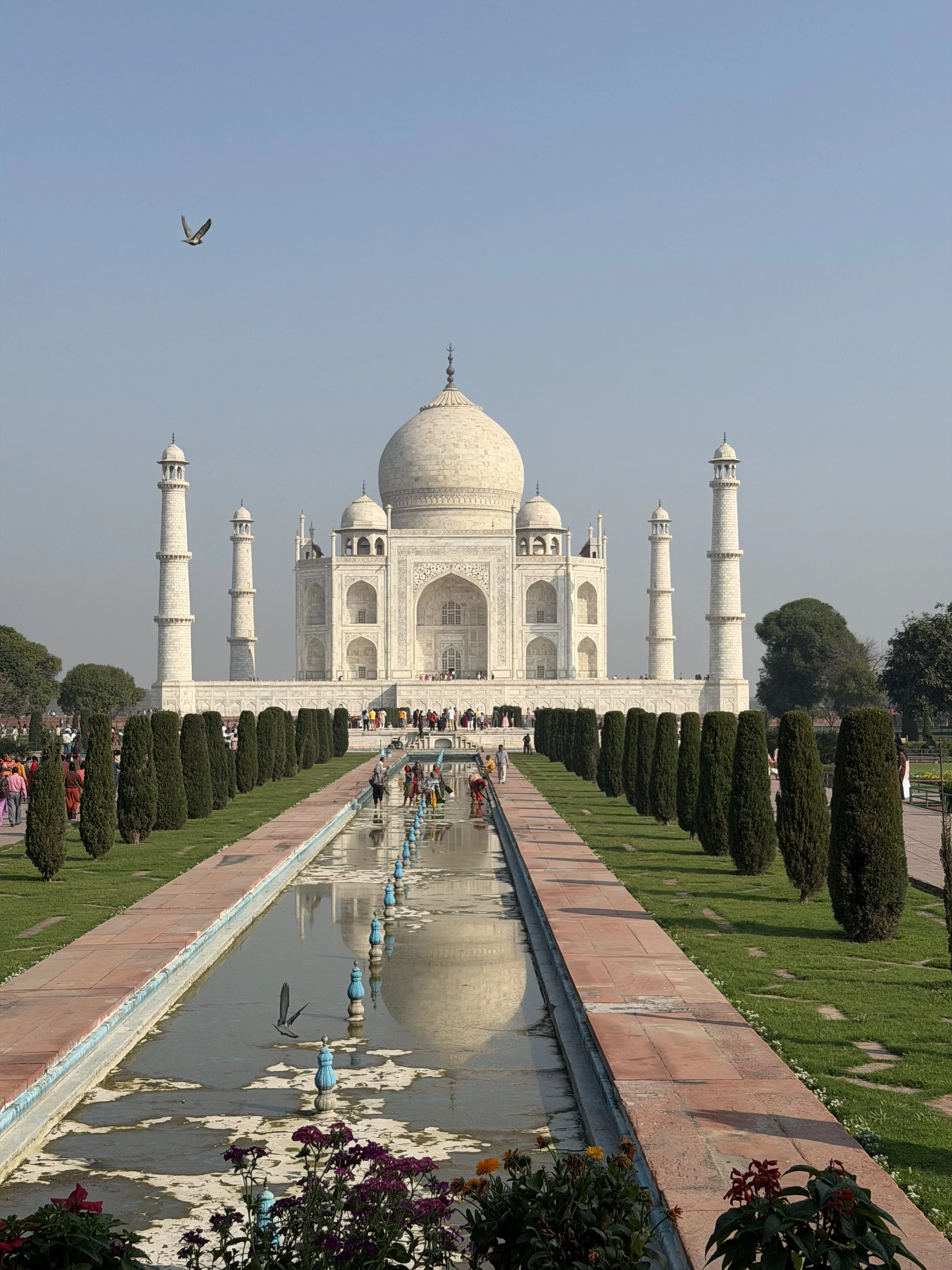 The Taj Mahal mausoleum in Agra, India