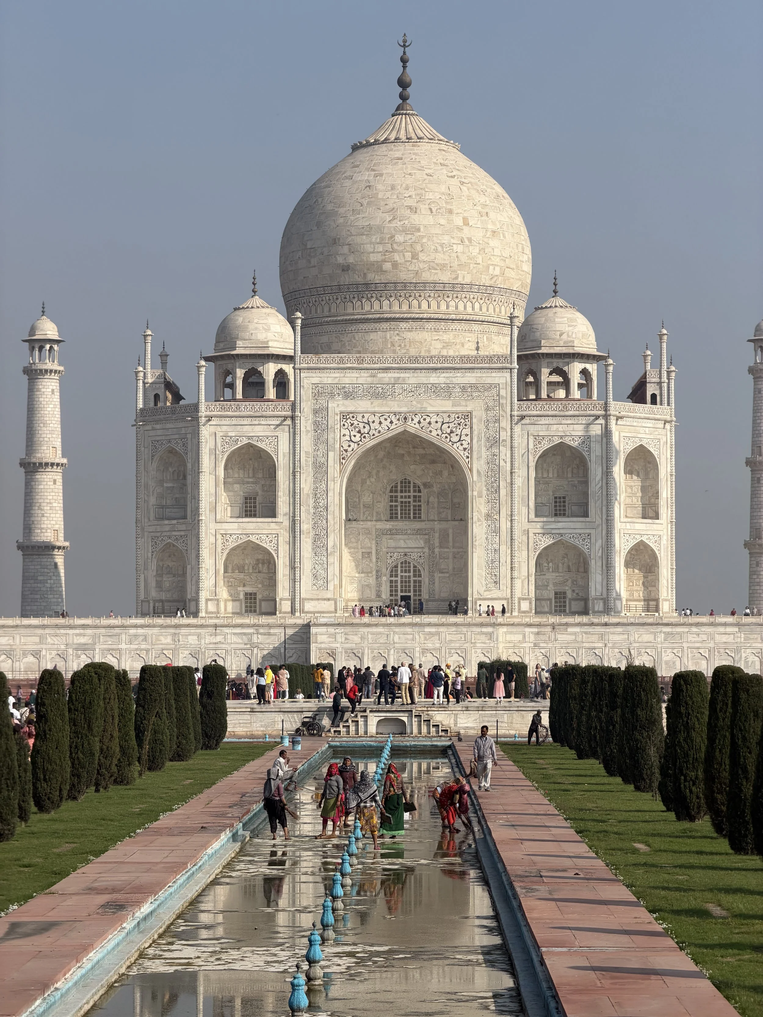 The Taj Mahal mausoleum in Agra, India