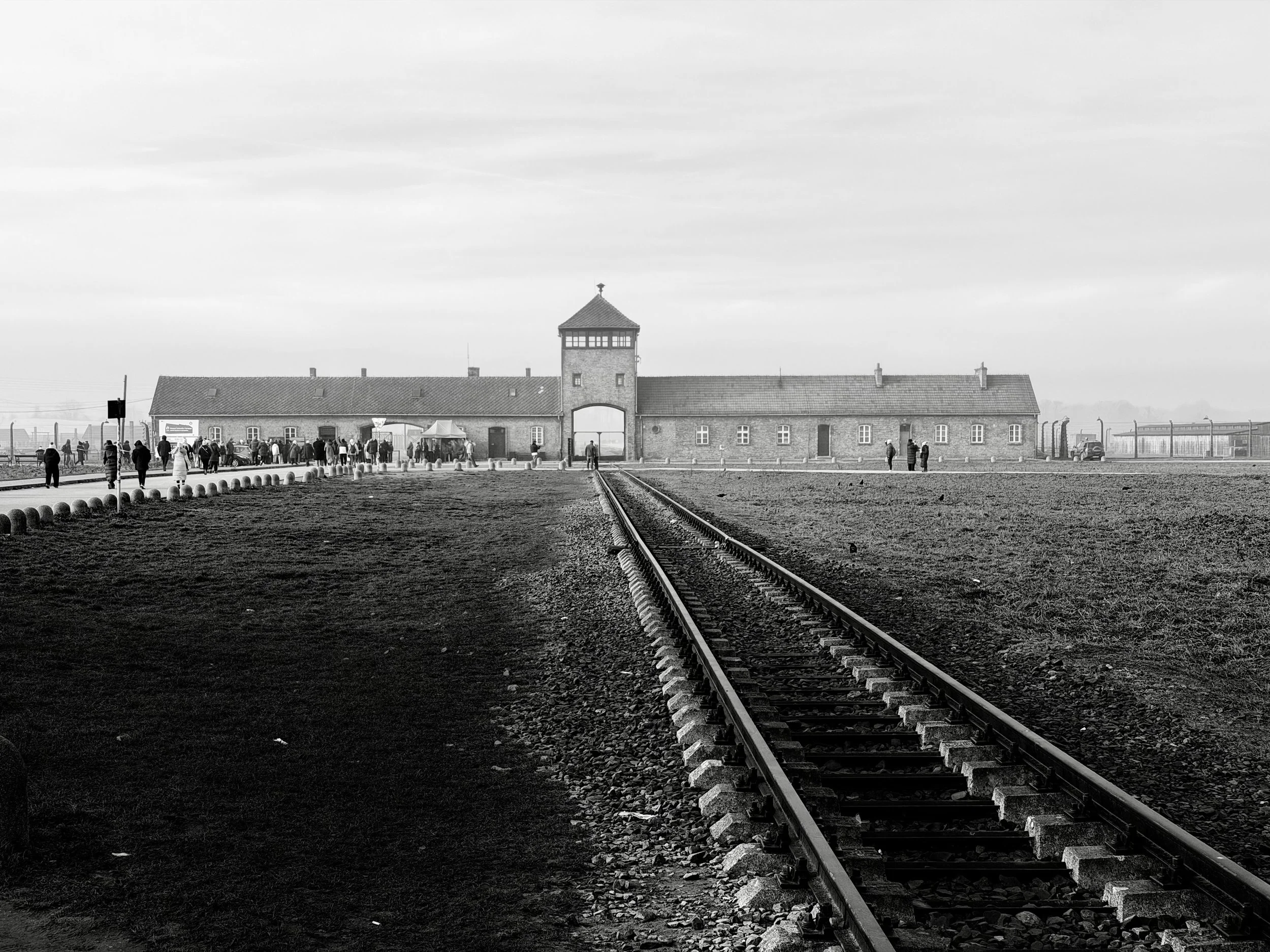The entrance to Birkenau