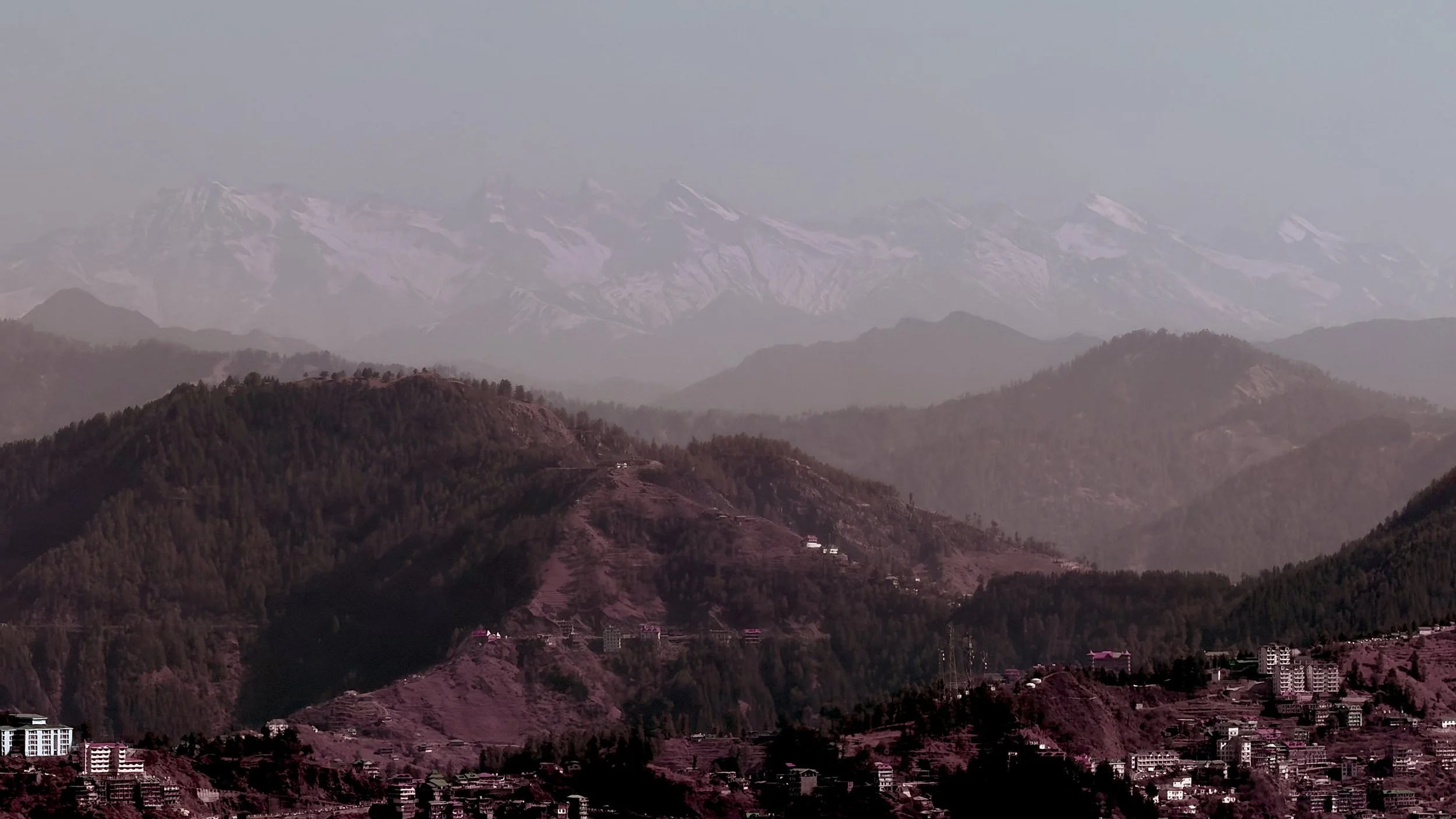 View towards Himalayas from Fagu near Shimla