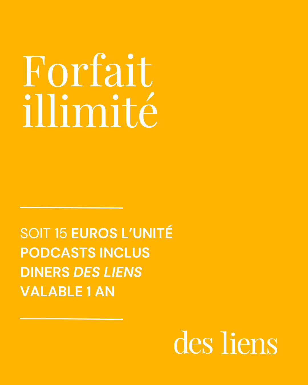 Forfait illimité
