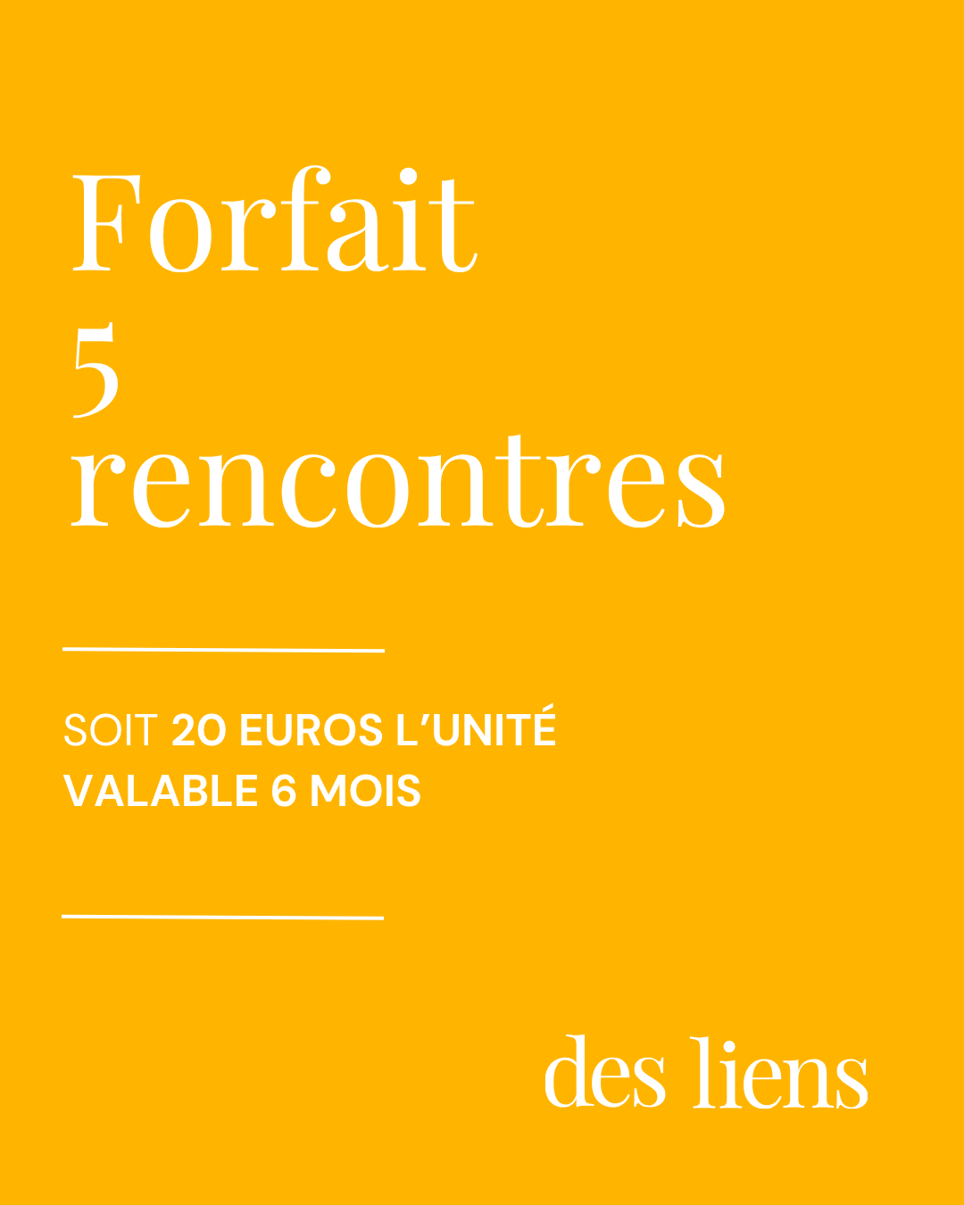 Forfait 5 rencontres