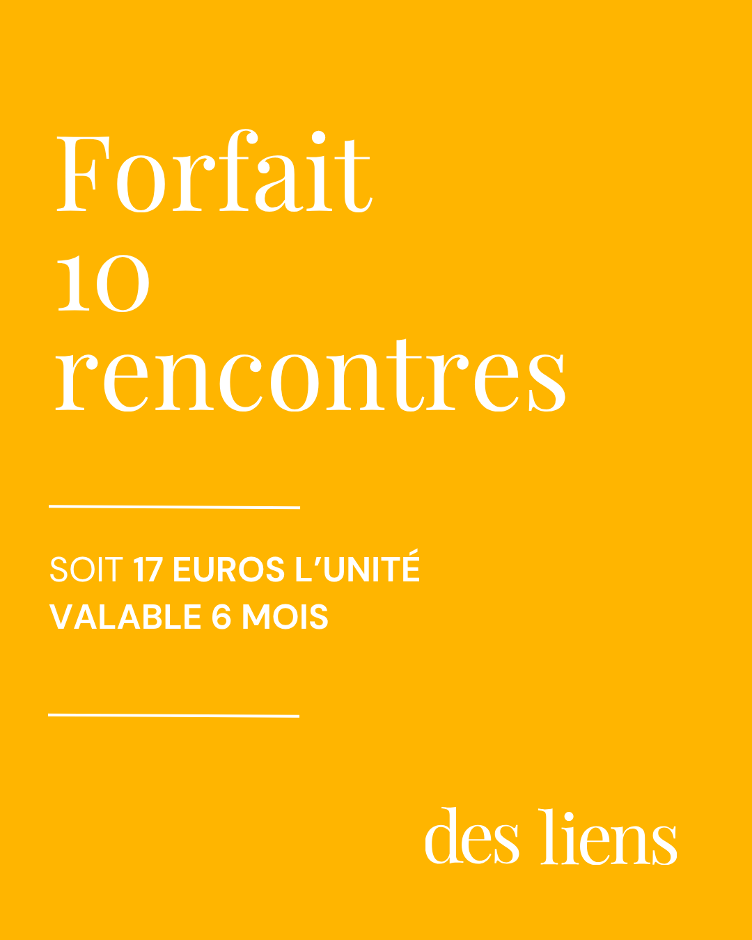 Forfait 10 rencontres
