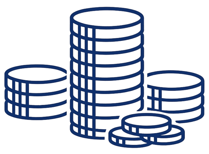 White percentage symbol on black background.
