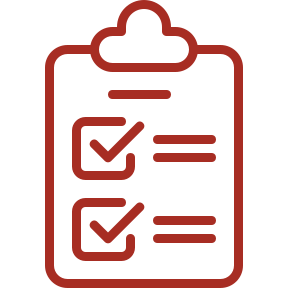 Icon representing construction project coordination and job management services