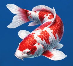 Royal Blue  Red & White Koi.jpg