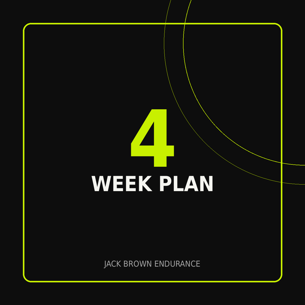 4 week training plan - cycling
