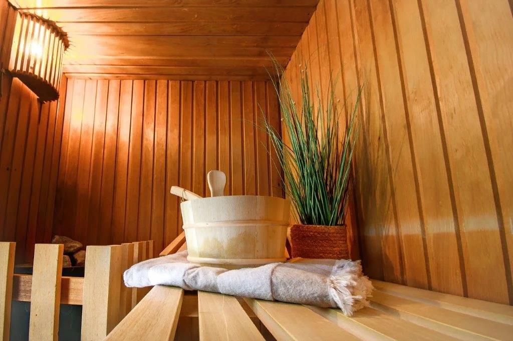 Sauna im Außenbereich für zwei Personen