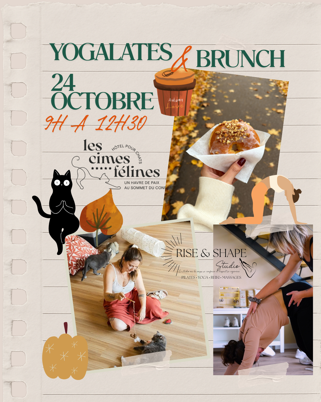 YOGALATES & BRUNCH AUX CIMES FELINES