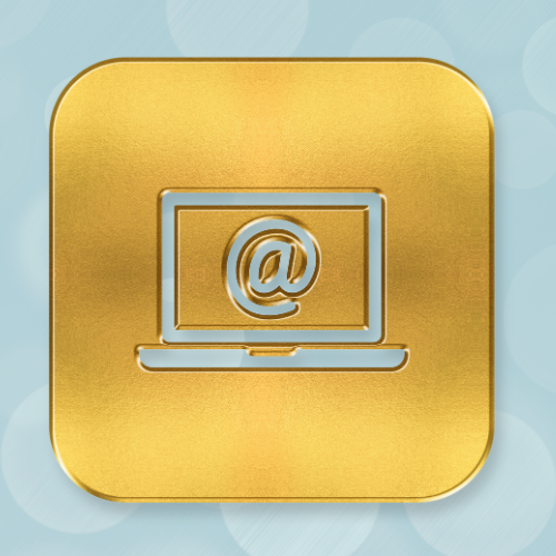 Gold contact app icon.