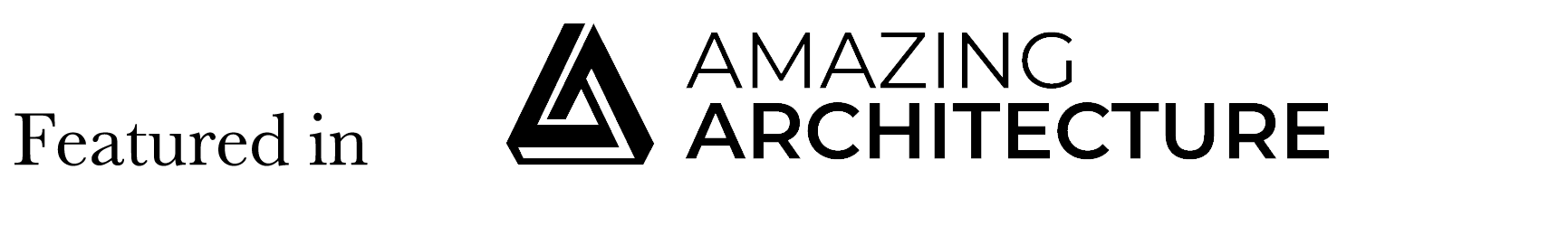 Logo of Amazing Architecture with a stylized triangle icon and the words 'Amazing Architecture'.