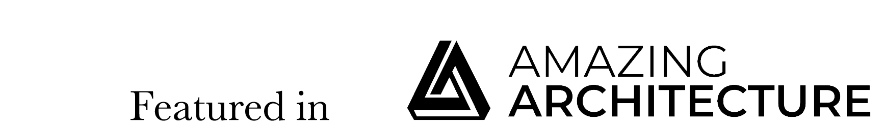 Text with logo with the words "Featured in Amazing Architecture".