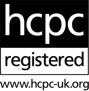HCPC registered logo with website www.hcpc-uk.org
